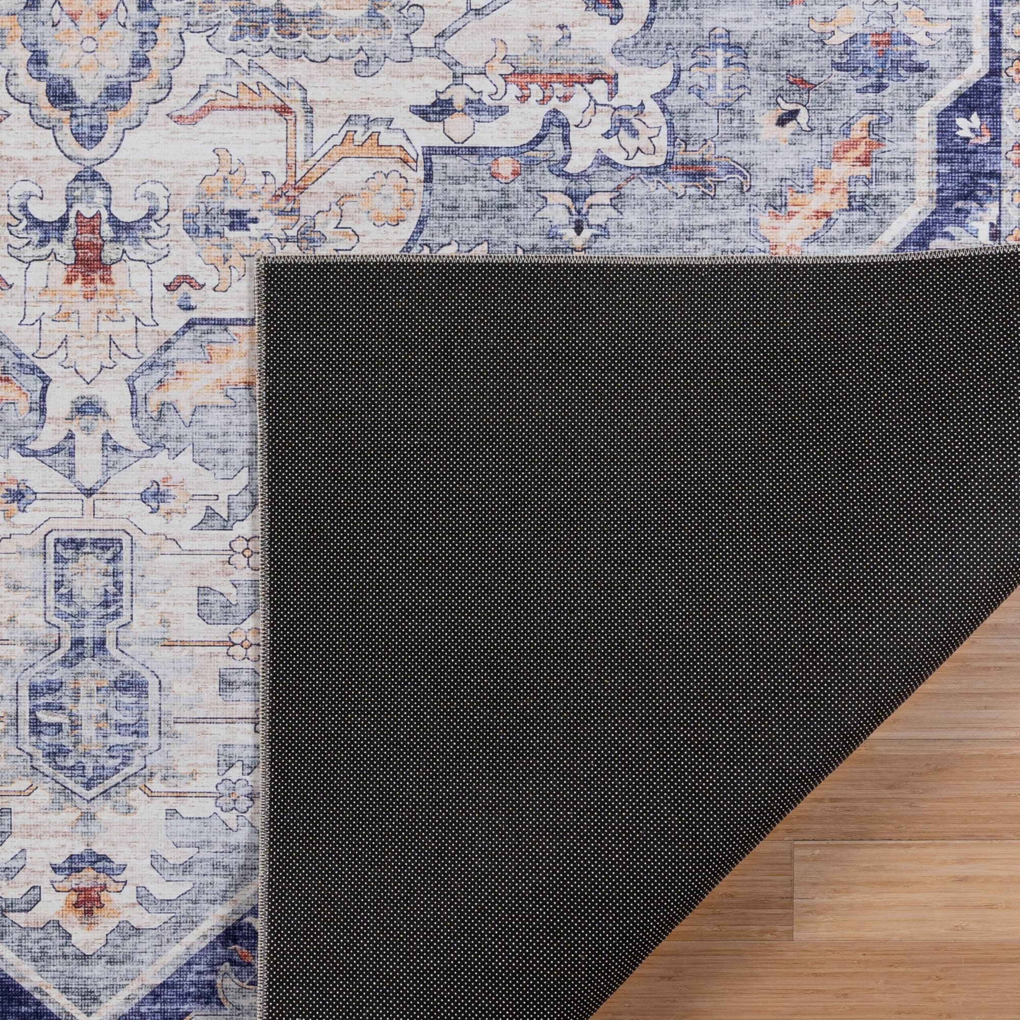 Tapis antidérapant lavable en polyester à poils plats imprimé numériquement par Gertmenian Crystal Print