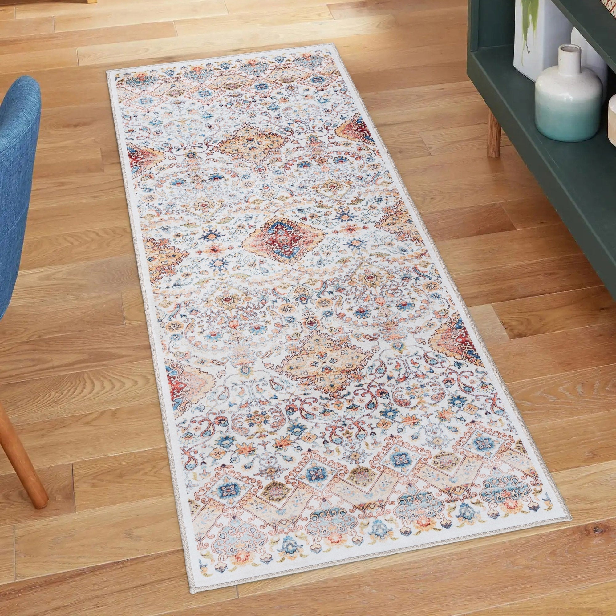 Tapis antidérapant lavable en polyester à poils plats imprimé numériquement par Gertmenian Crystal Print