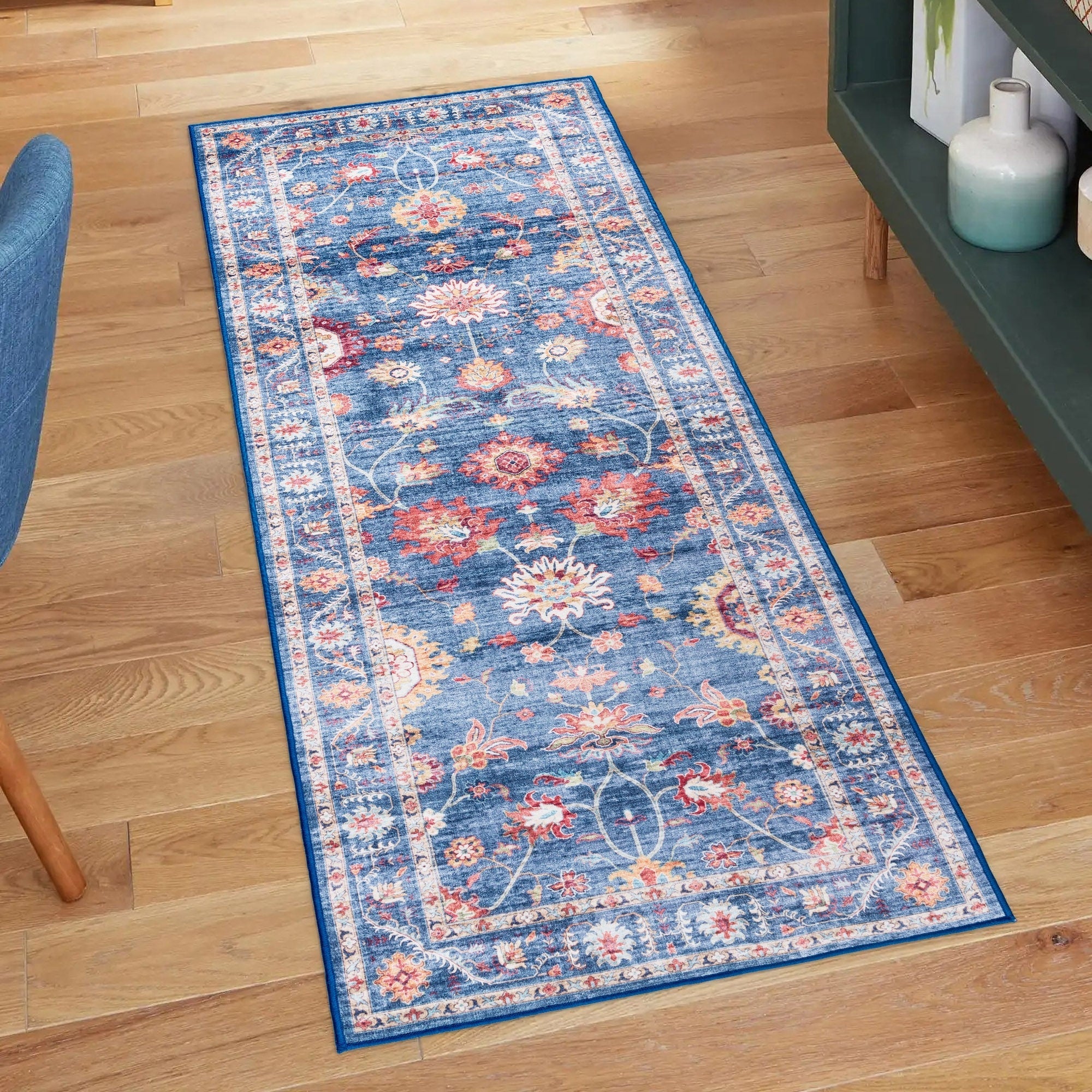 Tapis antidérapant lavable en polyester à poils plats imprimé numériquement par Gertmenian Crystal Print