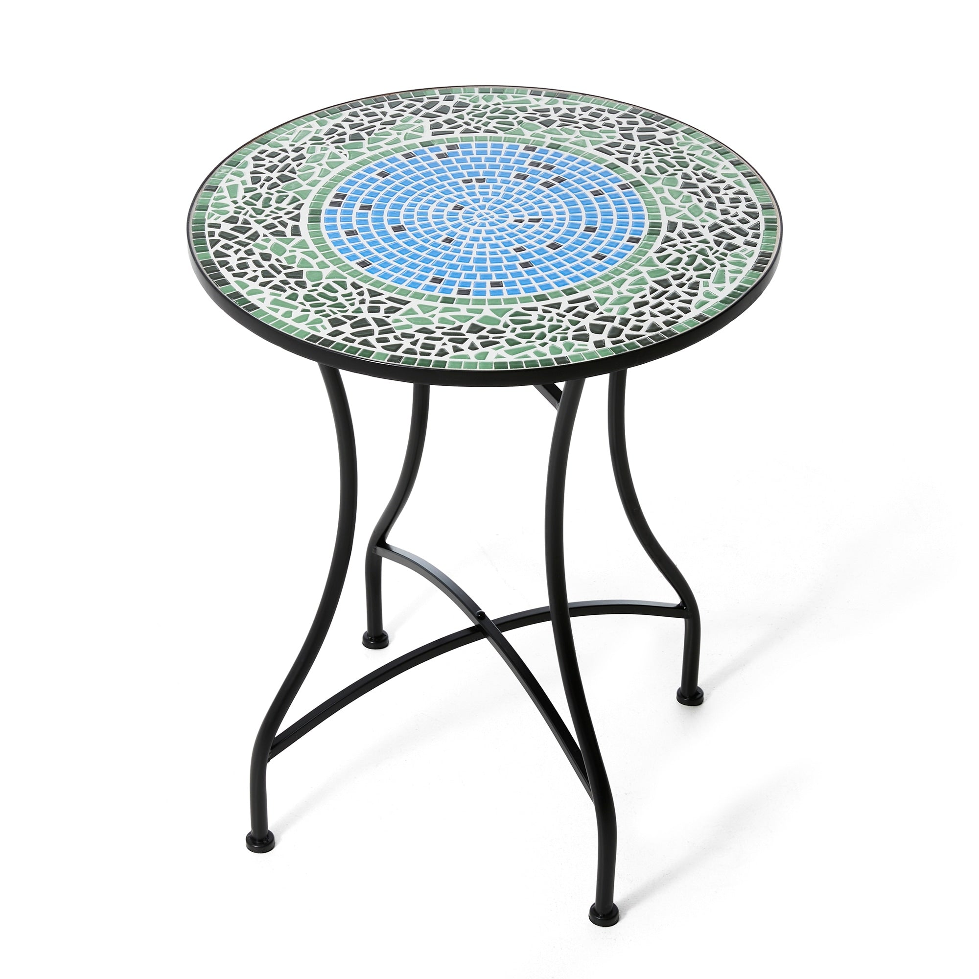 Ensemble de bistrot pliant d'extérieur en métal Glitzhome 3 pièces avec table et chaises