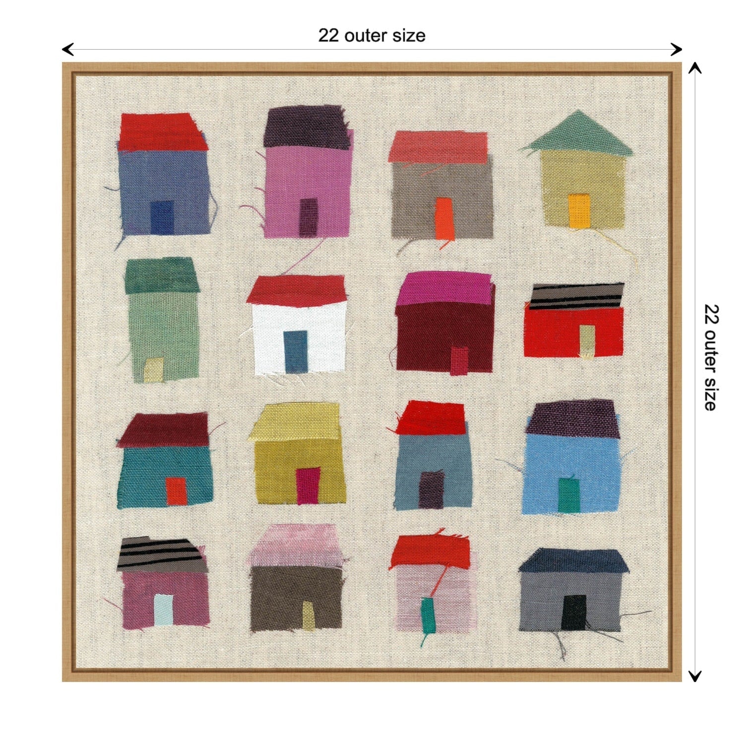 Impression sur toile encadrée « Maisons » de Jenny Frean – Sylvie Maple