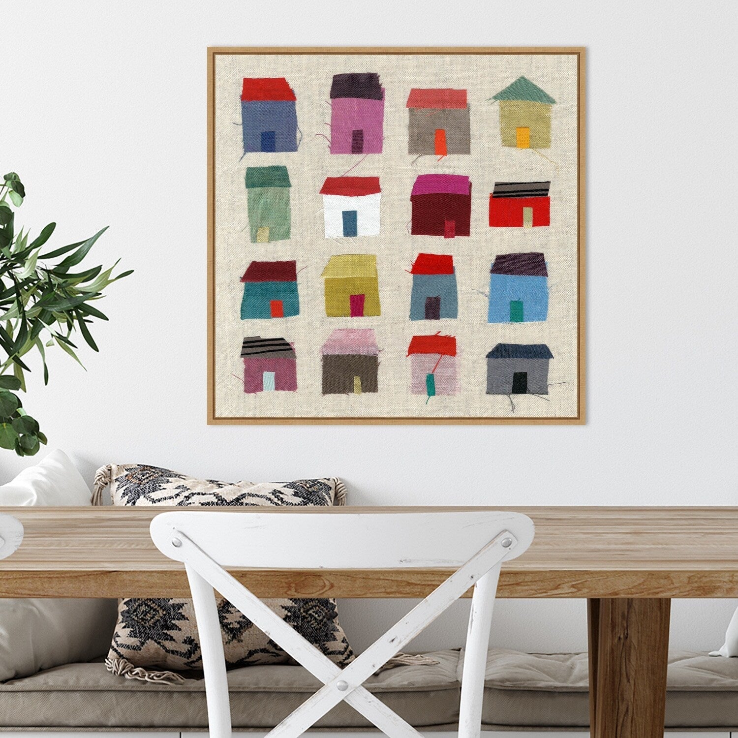 Impression sur toile encadrée « Maisons » de Jenny Frean – Sylvie Maple