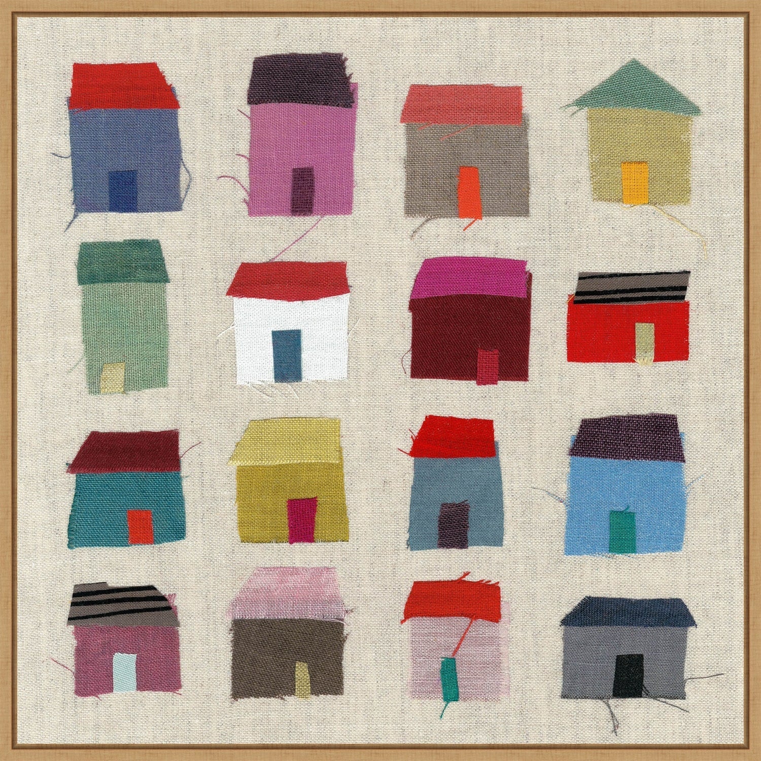 Impression sur toile encadrée « Maisons » de Jenny Frean – Sylvie Maple