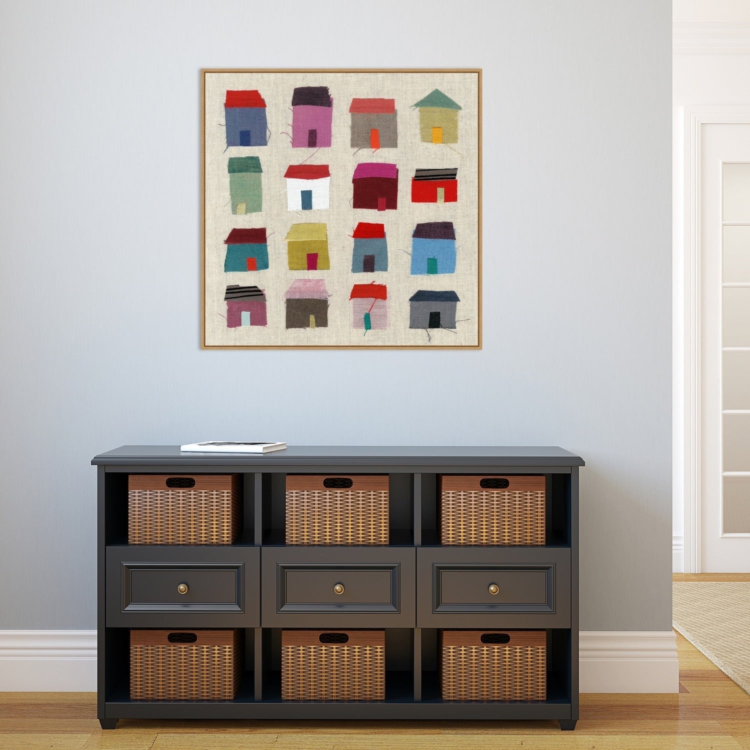 Impression sur toile encadrée « Maisons » de Jenny Frean – Sylvie Maple