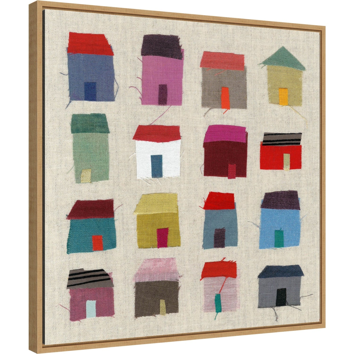 Impression sur toile encadrée « Maisons » de Jenny Frean – Sylvie Maple