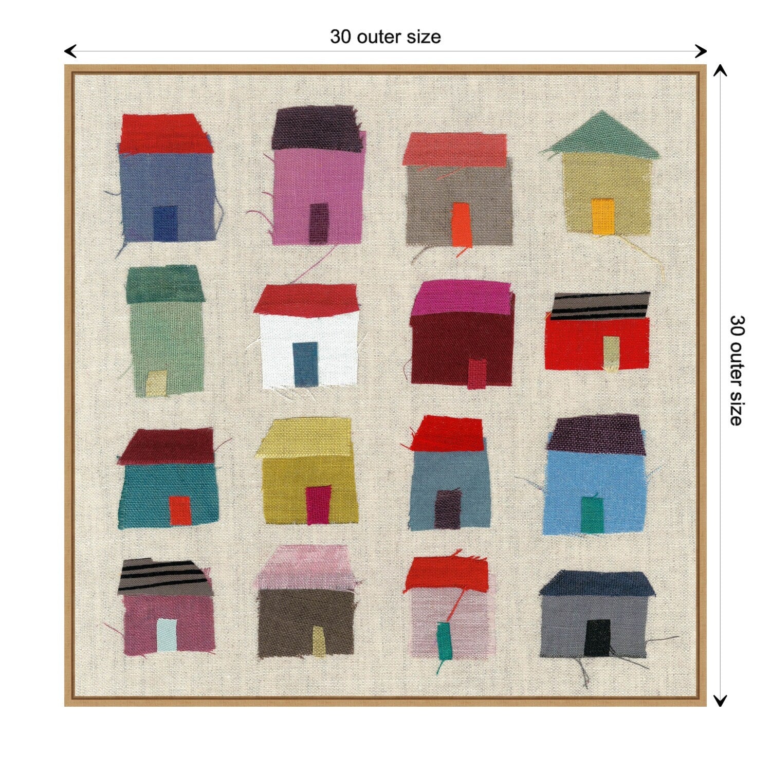 Impression sur toile encadrée « Maisons » de Jenny Frean – Sylvie Maple