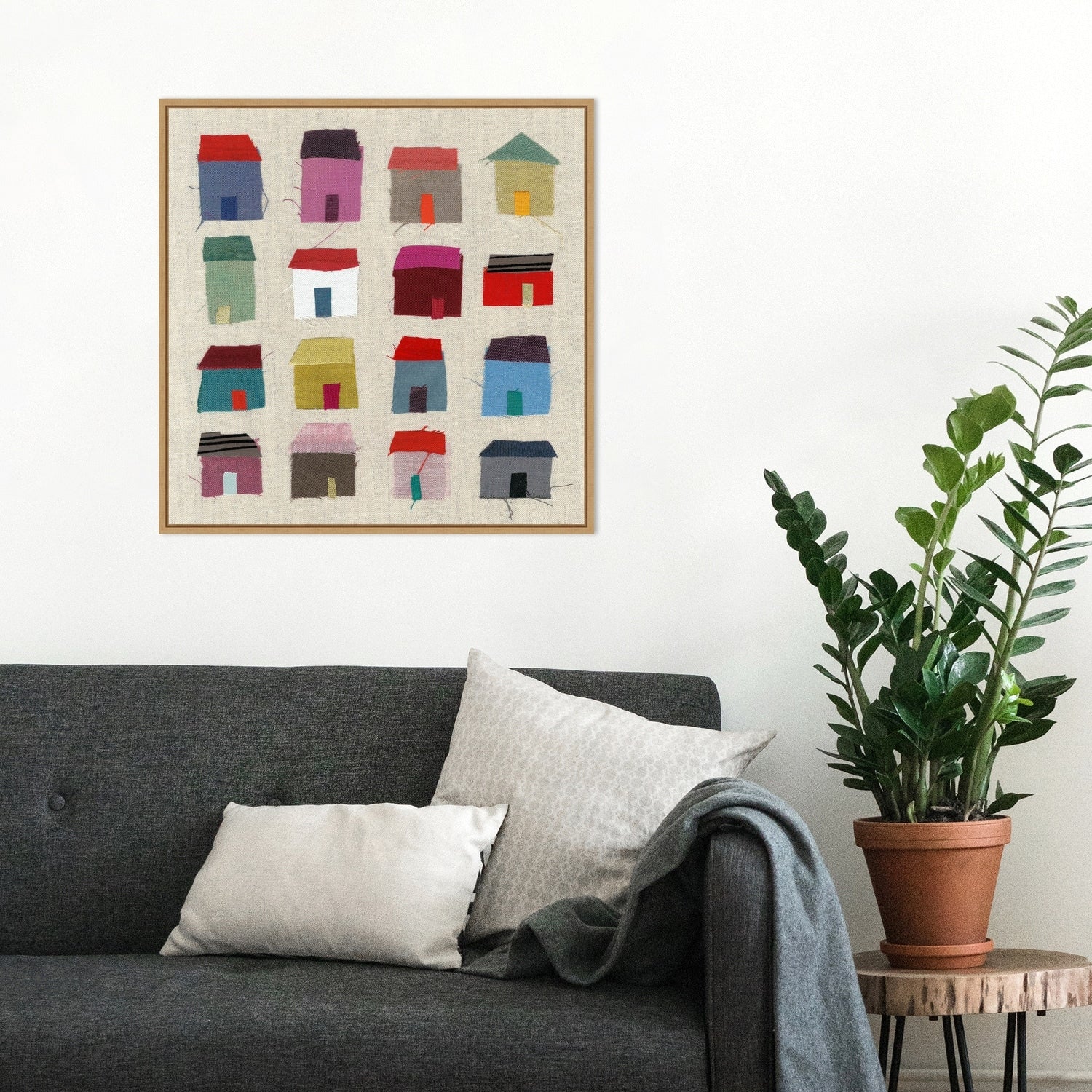 Impression sur toile encadrée « Maisons » de Jenny Frean – Sylvie Maple