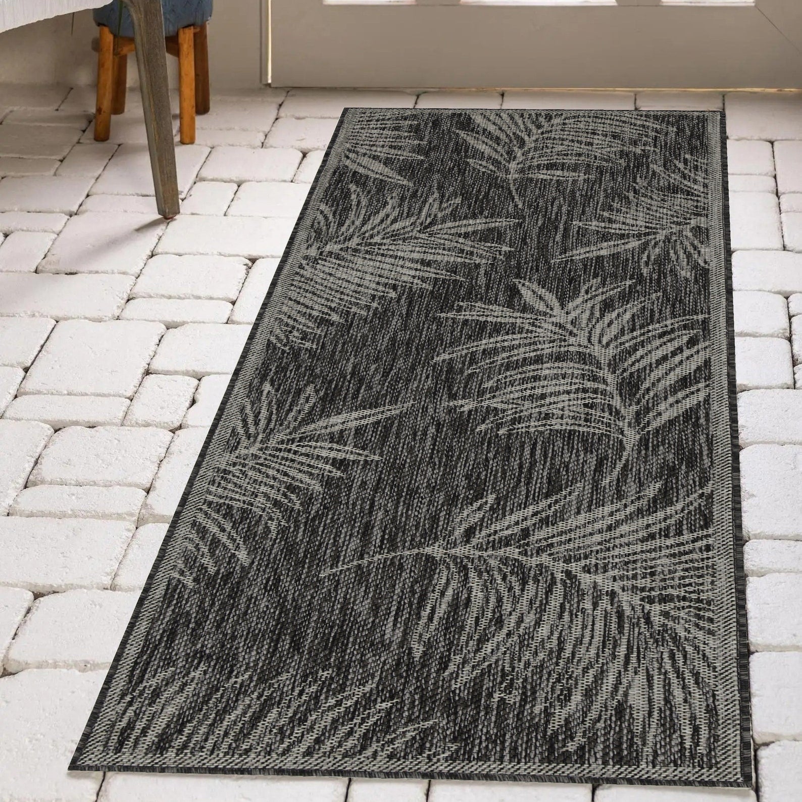 Tapis/Paillasson d'intérieur/extérieur - Lavable en machine, résistant aux intempéries et aux UV - Imperméable - Liana