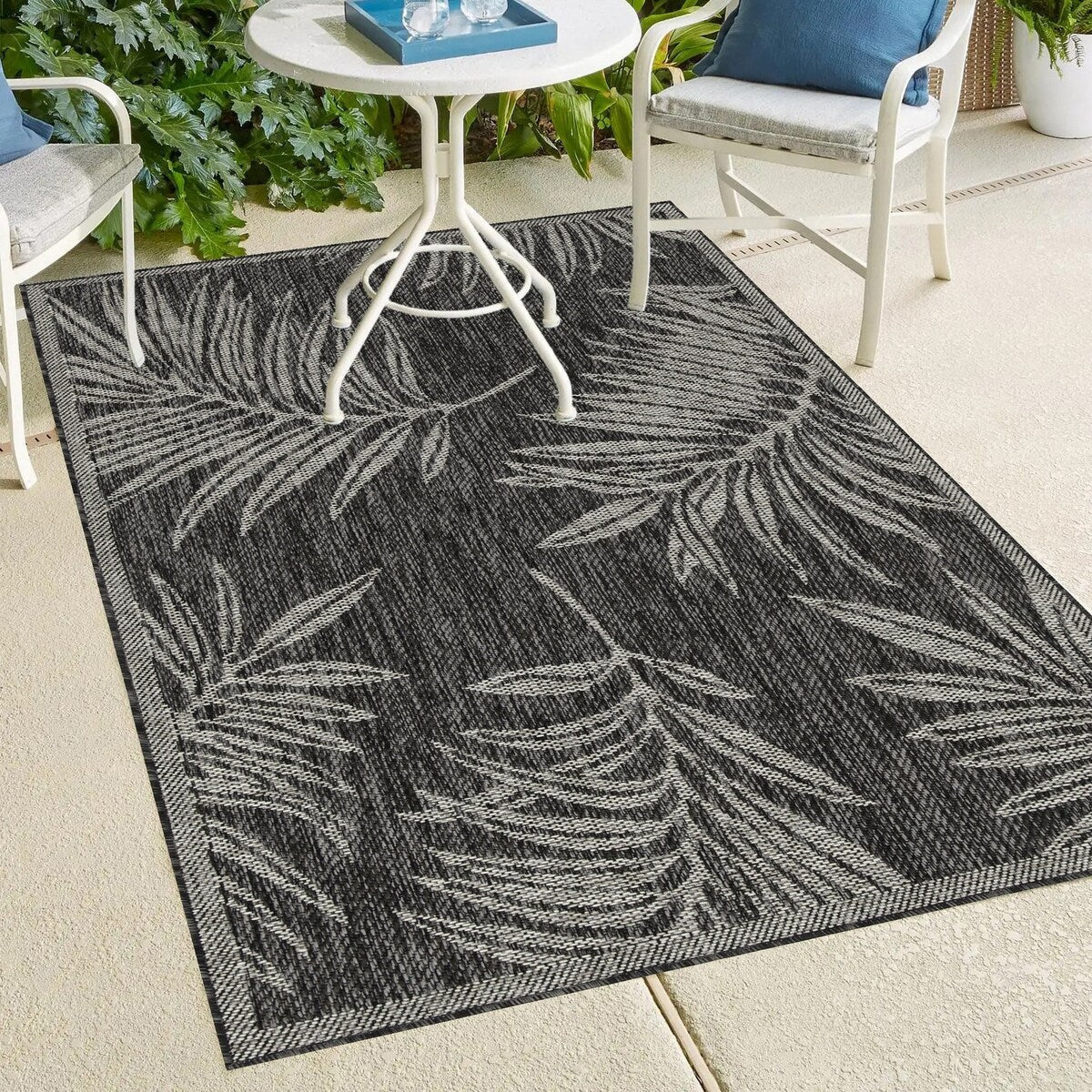 Tapis/Paillasson d'intérieur/extérieur - Lavable en machine, résistant aux intempéries et aux UV - Imperméable - Liana