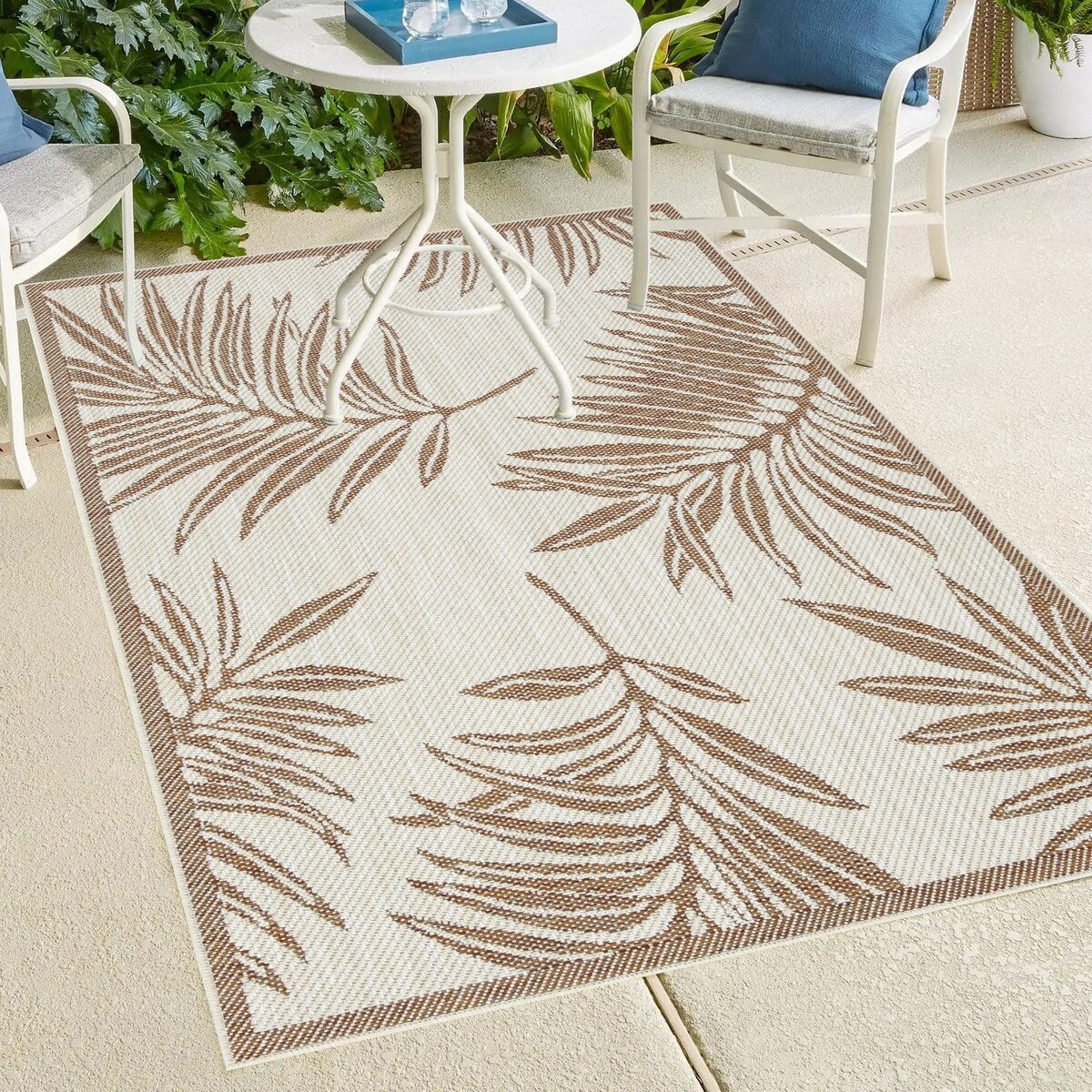 Tapis/Paillasson d'intérieur/extérieur - Lavable en machine, résistant aux intempéries et aux UV - Imperméable - Liana