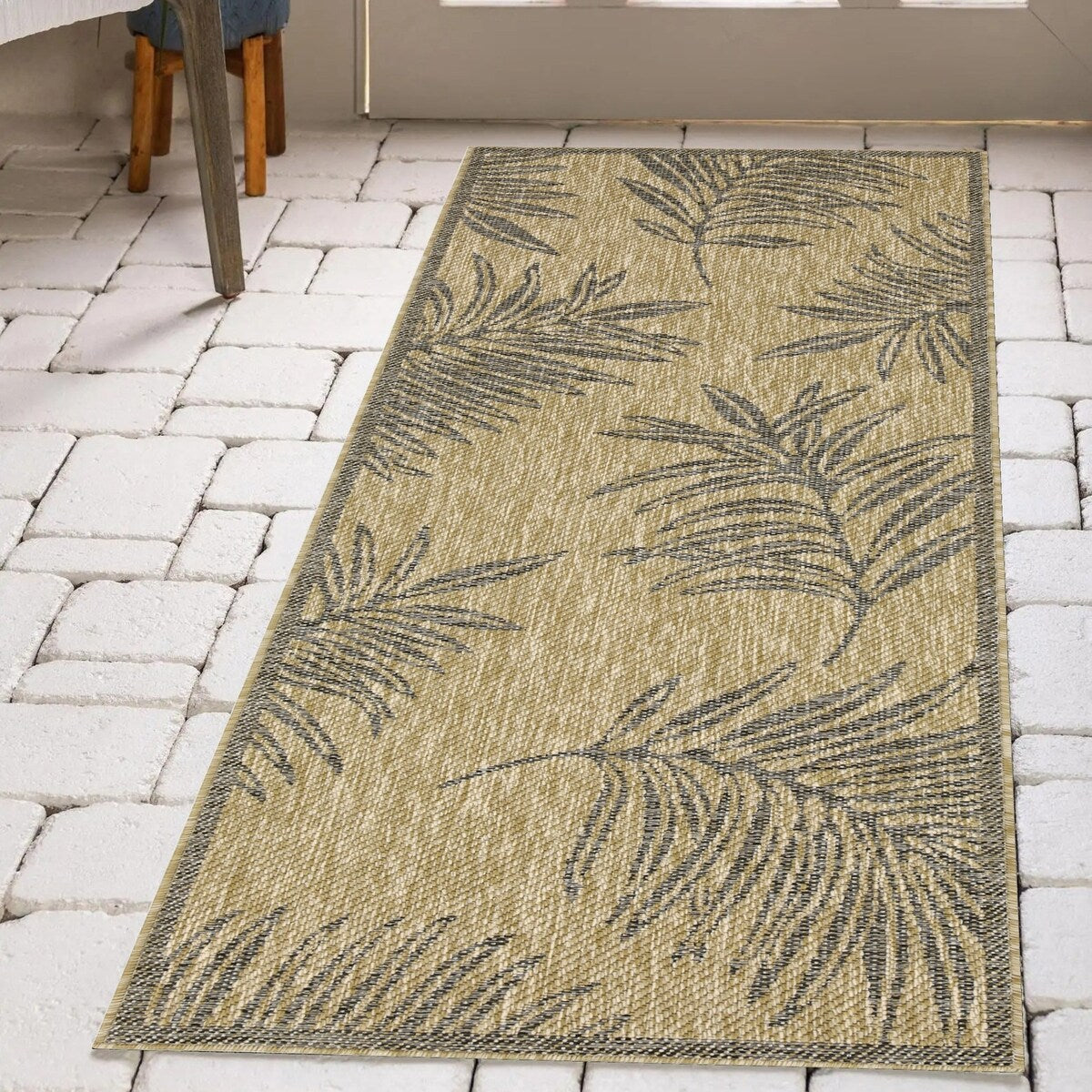 Tapis/Paillasson d'intérieur/extérieur - Lavable en machine, résistant aux intempéries et aux UV - Imperméable - Liana