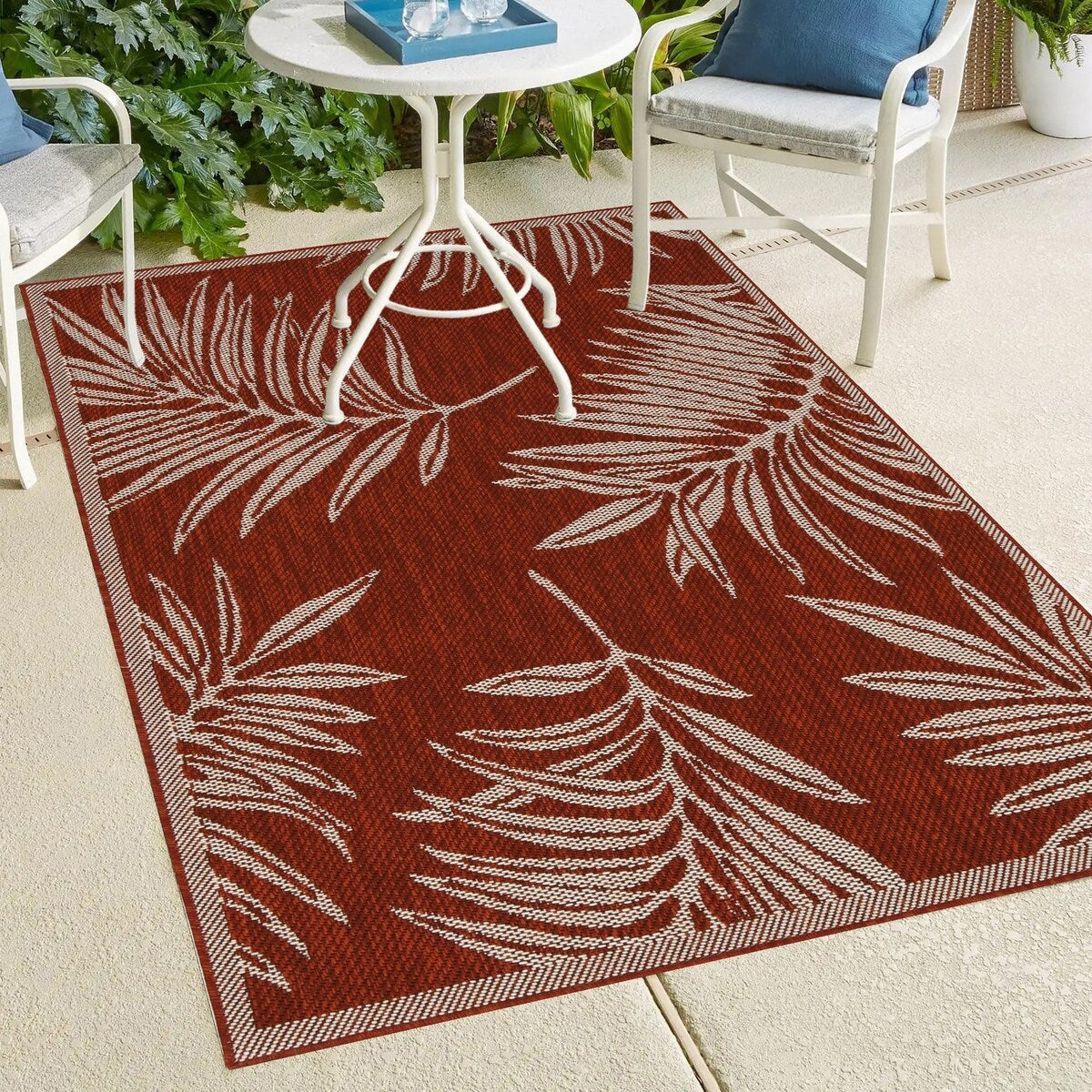 Tapis/Paillasson d'intérieur/extérieur - Lavable en machine, résistant aux intempéries et aux UV - Imperméable - Liana