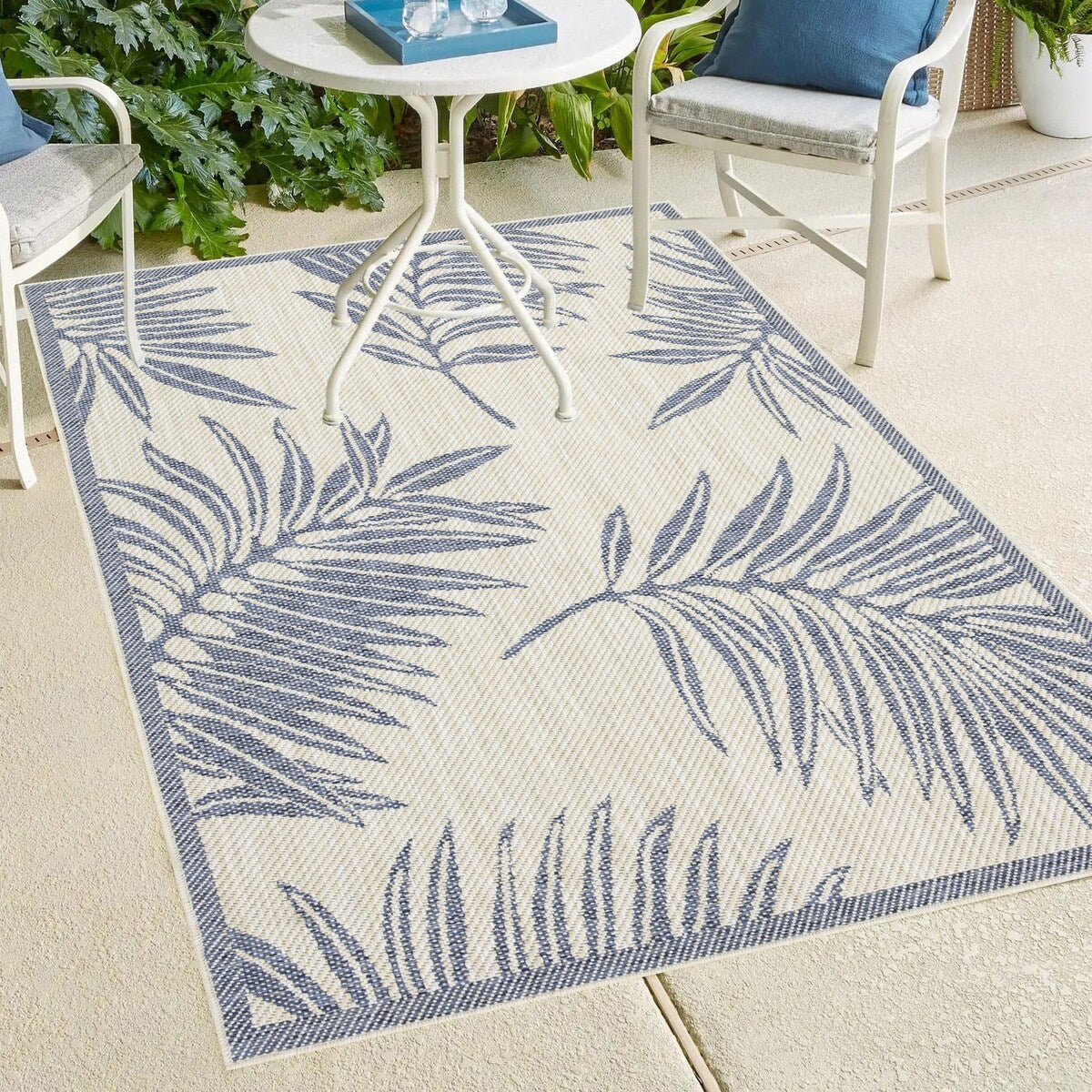 Tapis/Paillasson d'intérieur/extérieur - Lavable en machine, résistant aux intempéries et aux UV - Imperméable - Liana