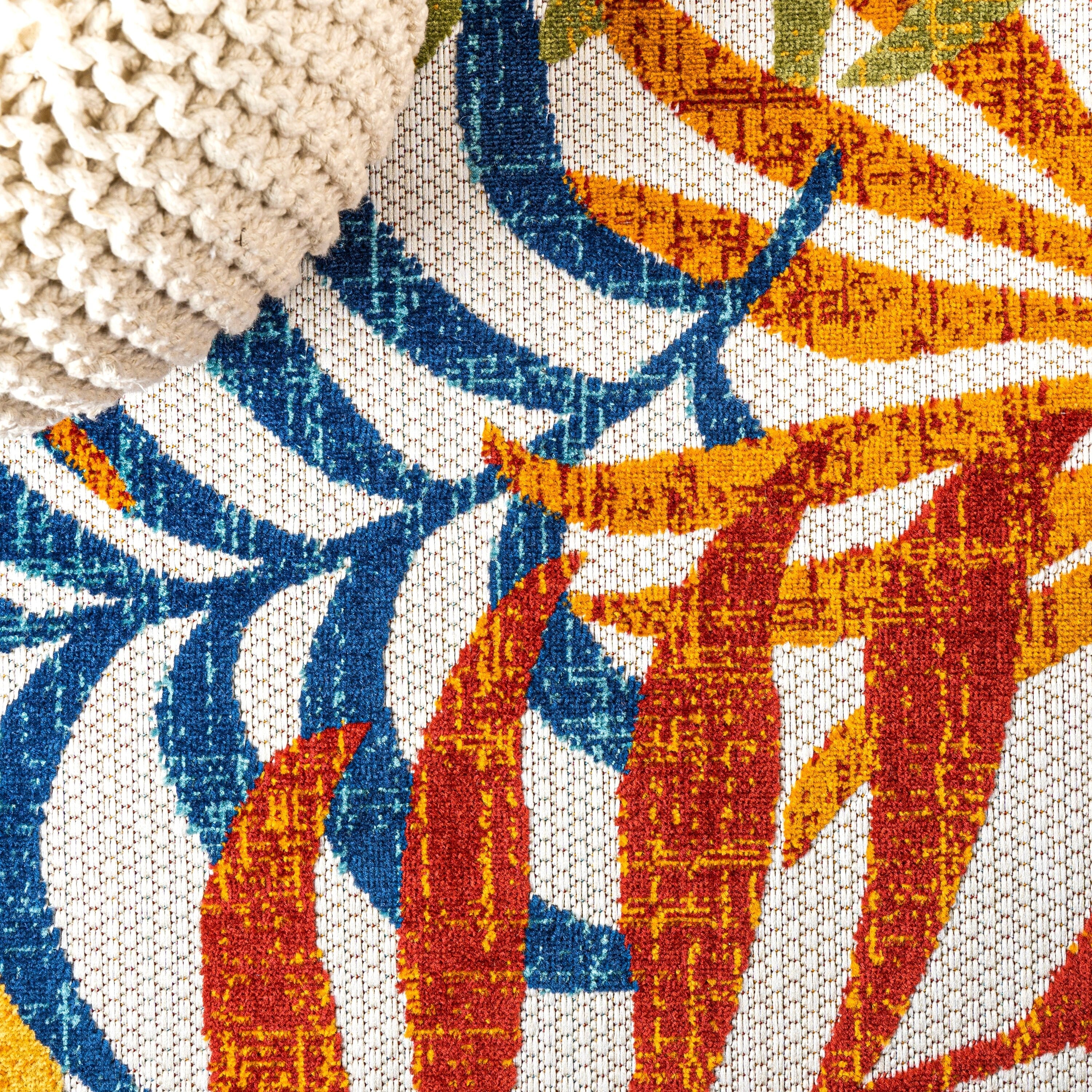 Tapis d'intérieur/extérieur à feuilles de palmier JONATHAN Y Aydin