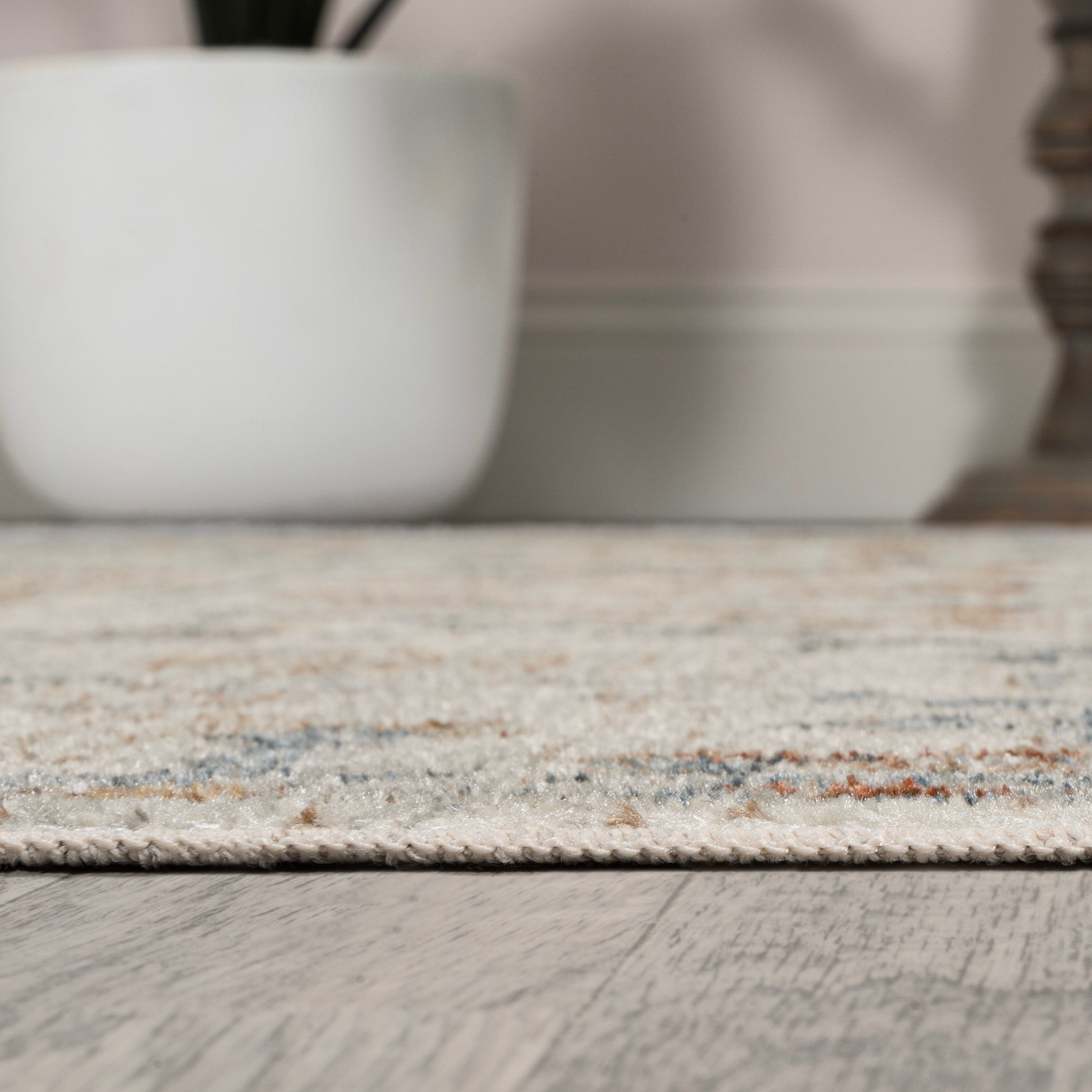 Tapis à poils ras JONATHAN Y Brandy Bohemian Medallion, lavable en machine, couleur crème/terra