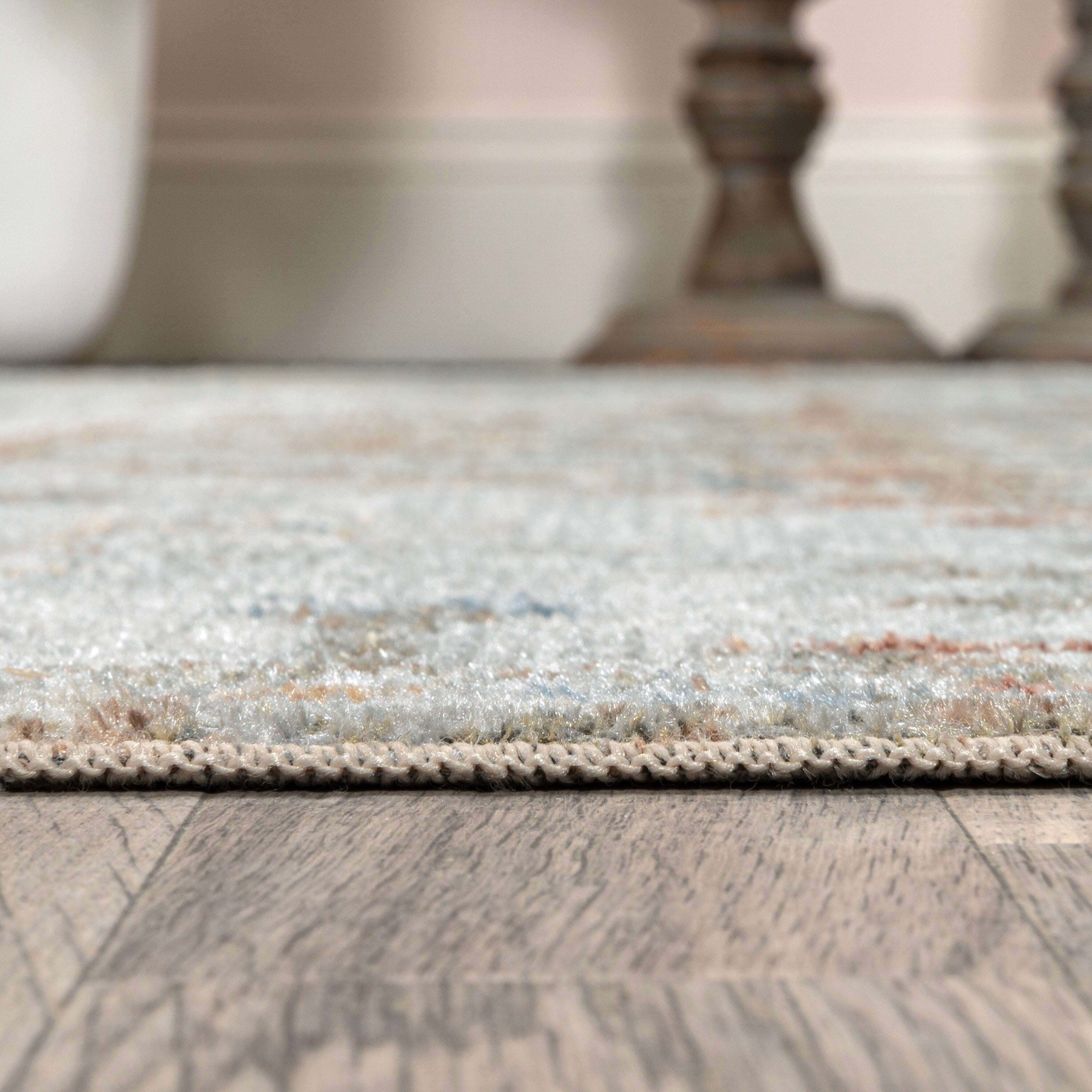 Tapis à poils ras JONATHAN Y Brandy Bohemian Medallion, lavable en machine, couleur crème/terra