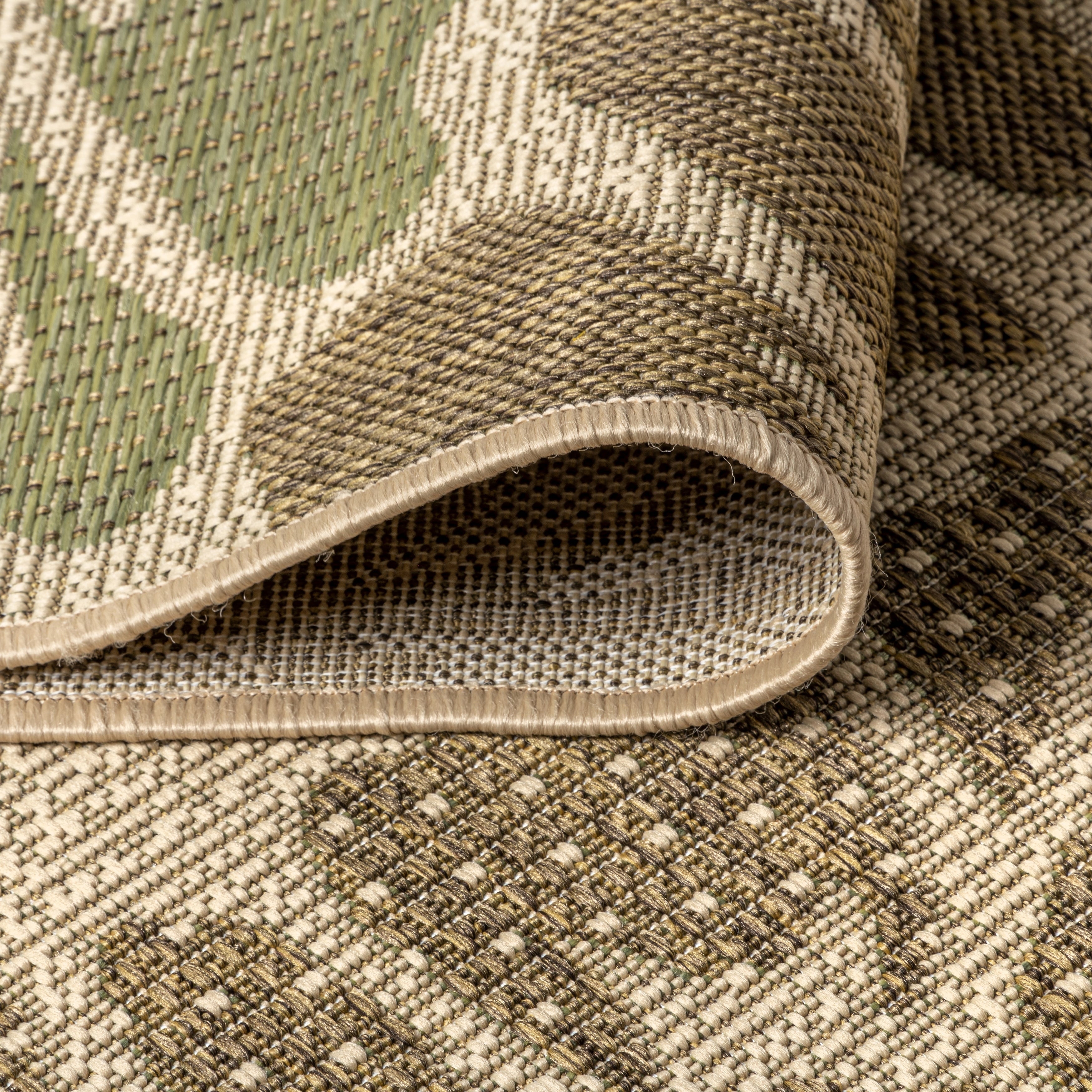 Tapis d'intérieur/extérieur à tissage texturé floral JONATHAN Y