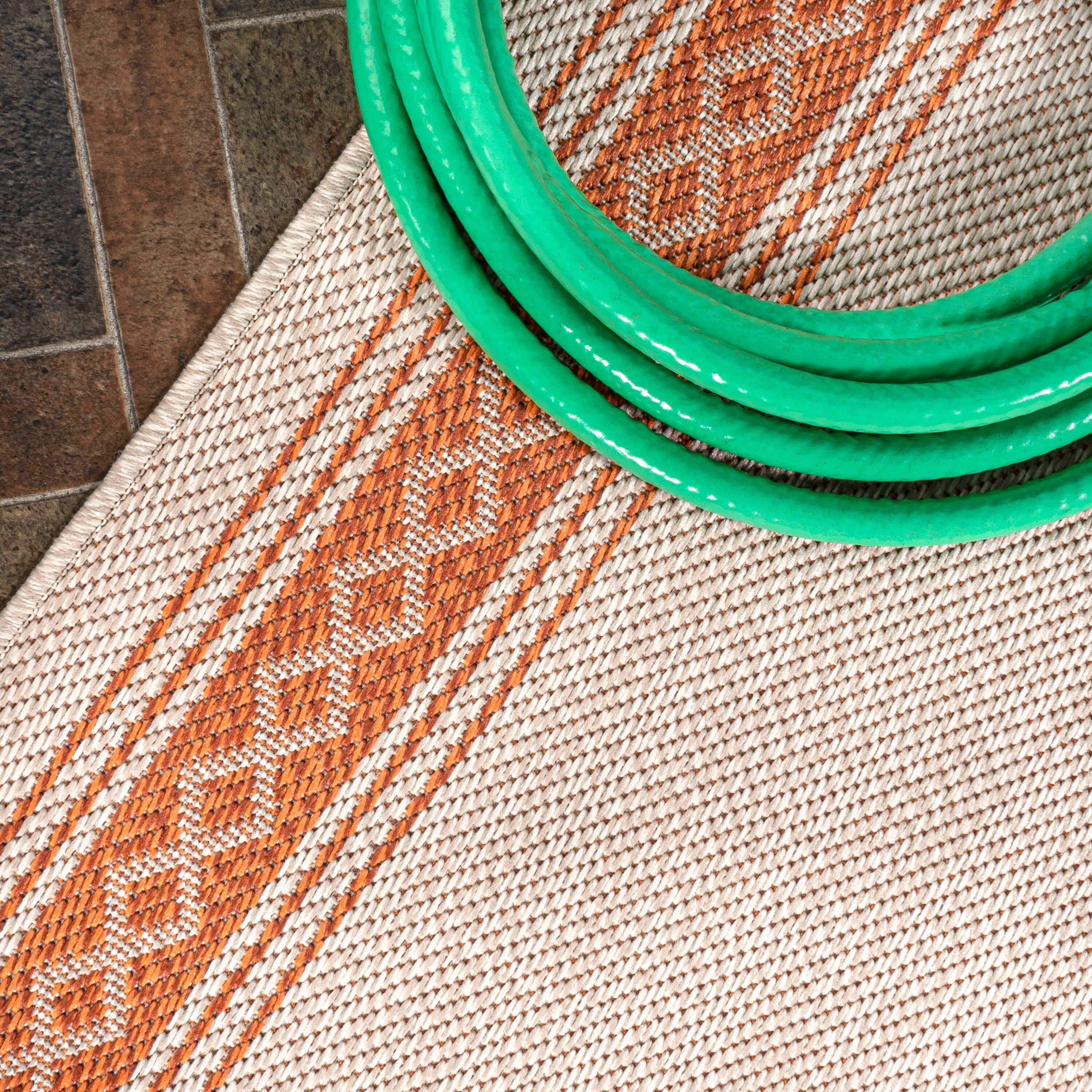 Tapis d'intérieur/extérieur classique à bordure en losanges JONATHAN Y Havana