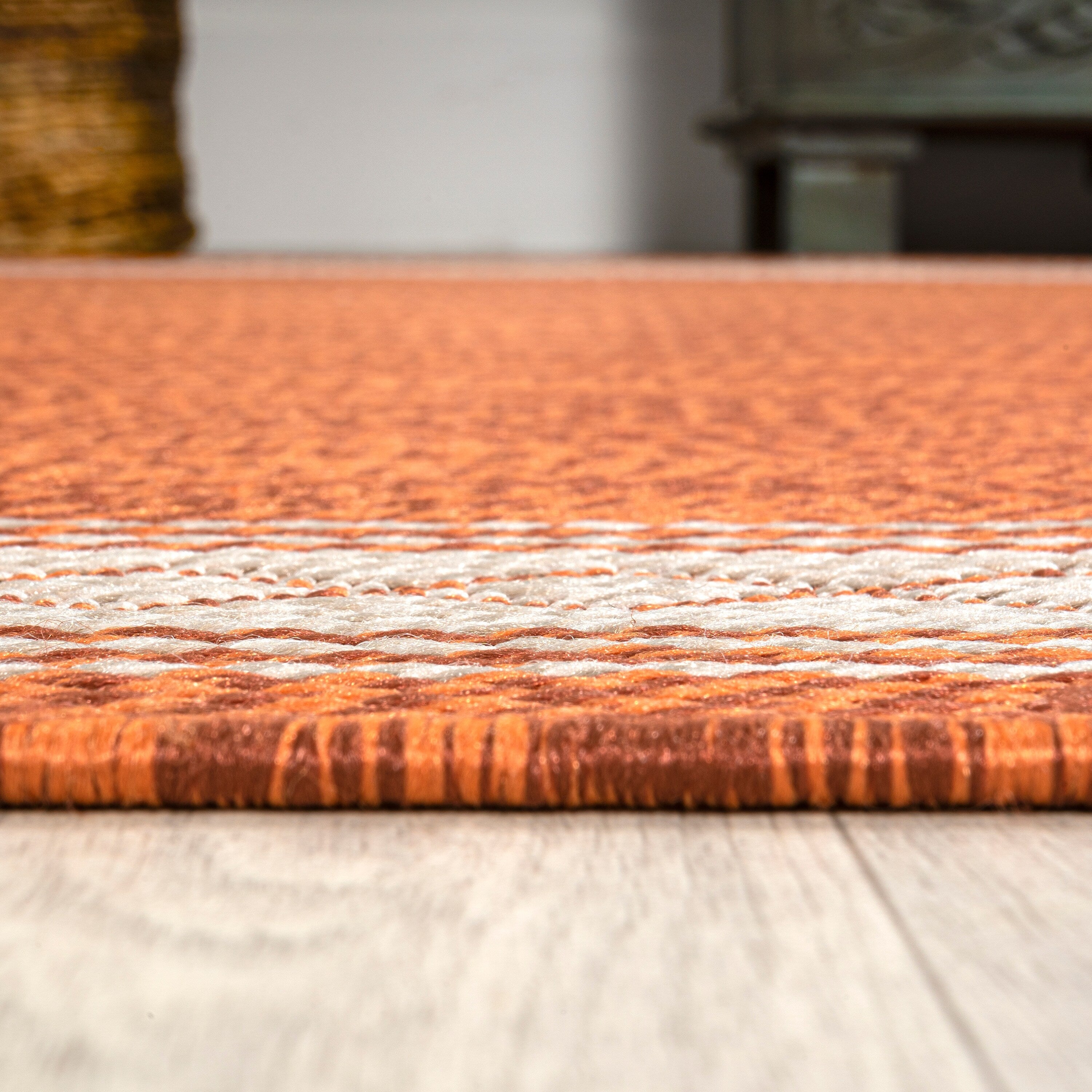 Tapis d'intérieur/extérieur classique à bordure en losanges JONATHAN Y Havana