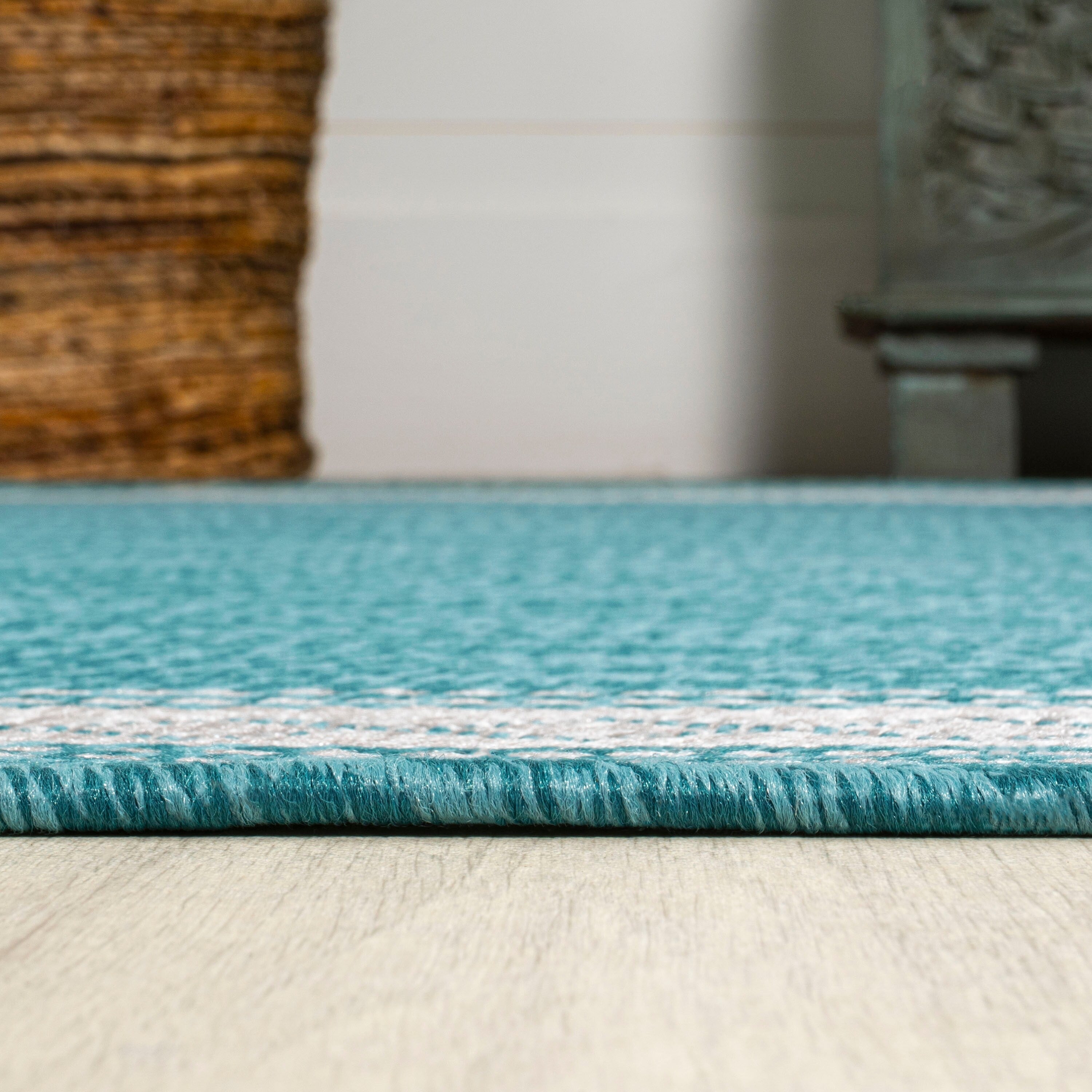 Tapis d'intérieur/extérieur classique à bordure en losanges JONATHAN Y Havana