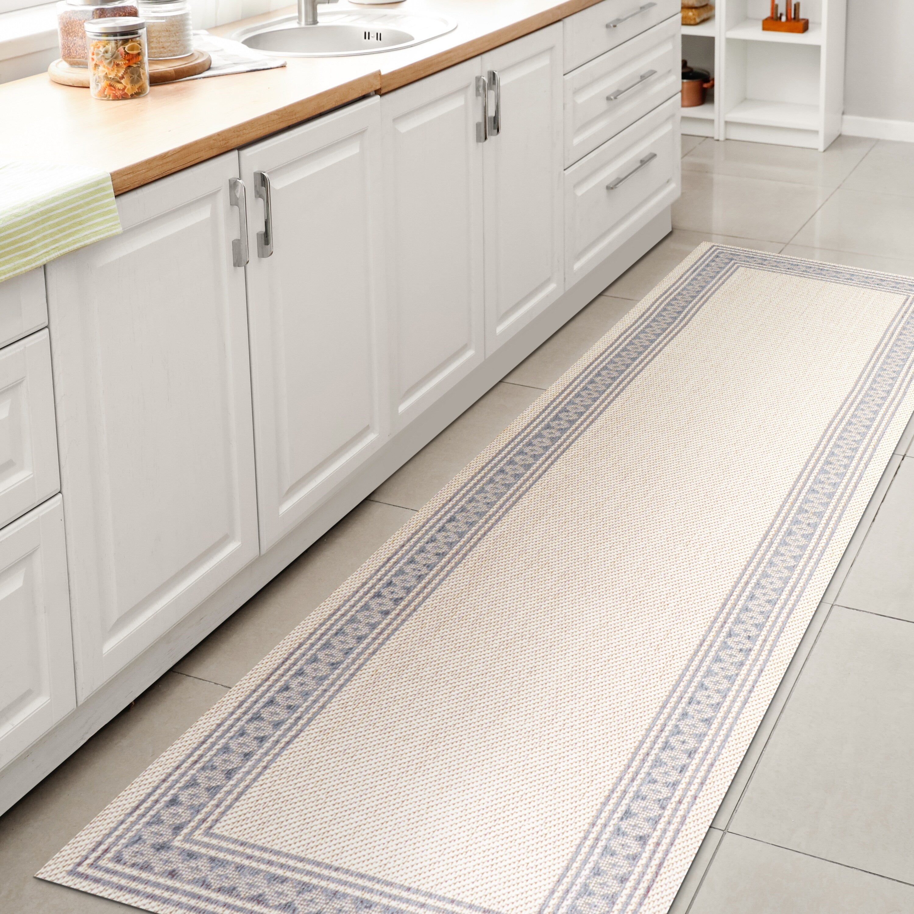 Tapis d'intérieur/extérieur classique à bordure en losanges JONATHAN Y Havana