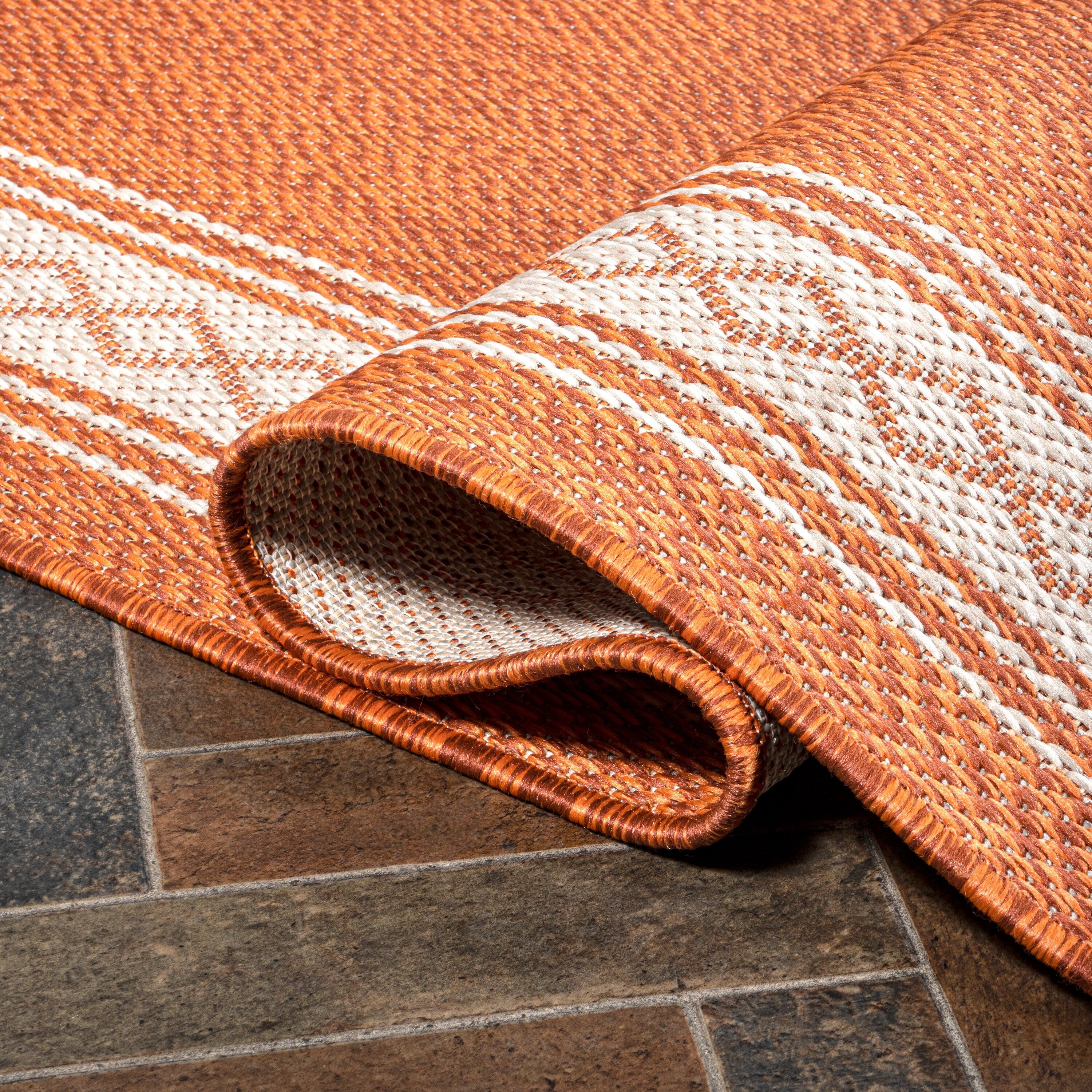 Tapis d'intérieur/extérieur classique à bordure en losanges JONATHAN Y Havana