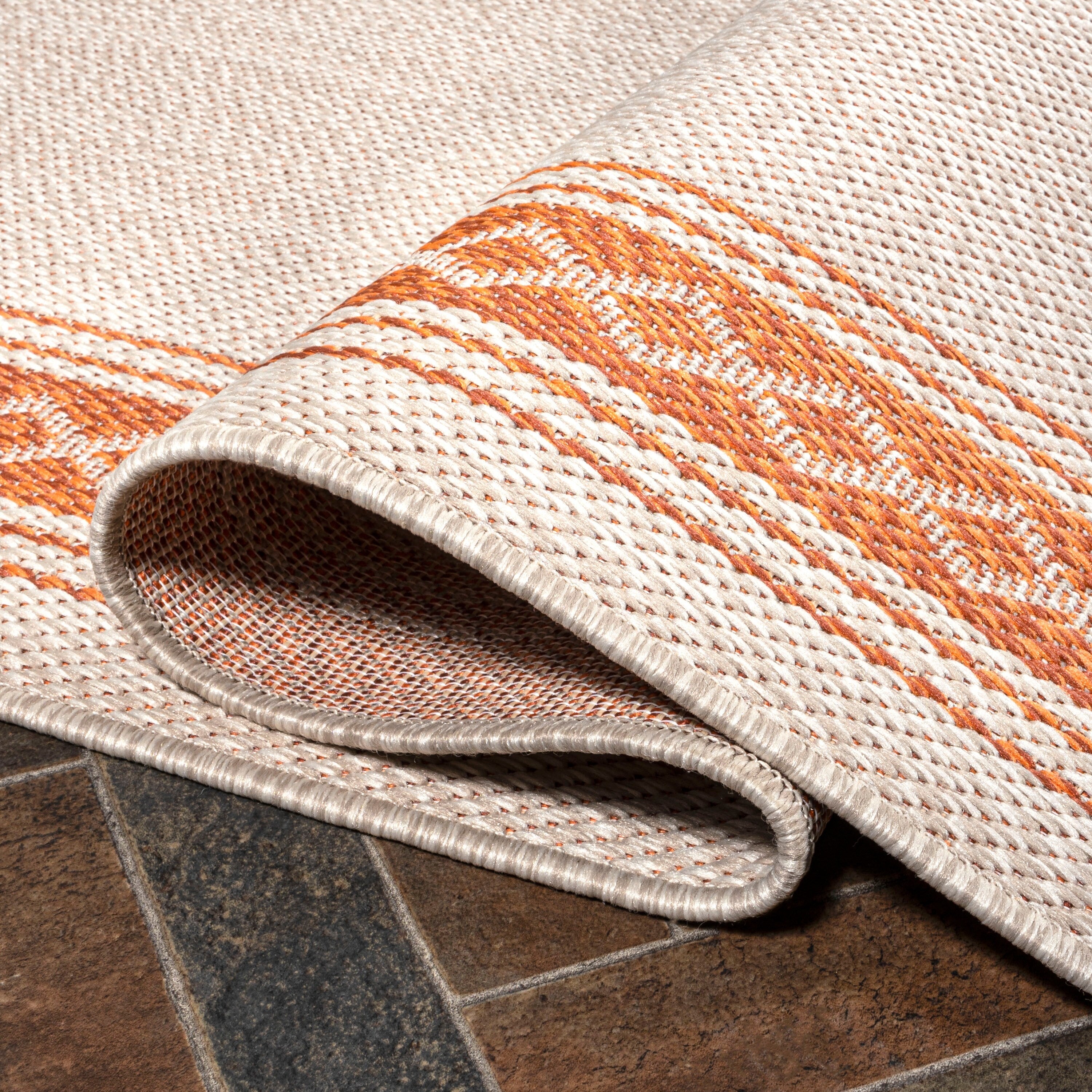 Tapis d'intérieur/extérieur classique à bordure en losanges JONATHAN Y Havana