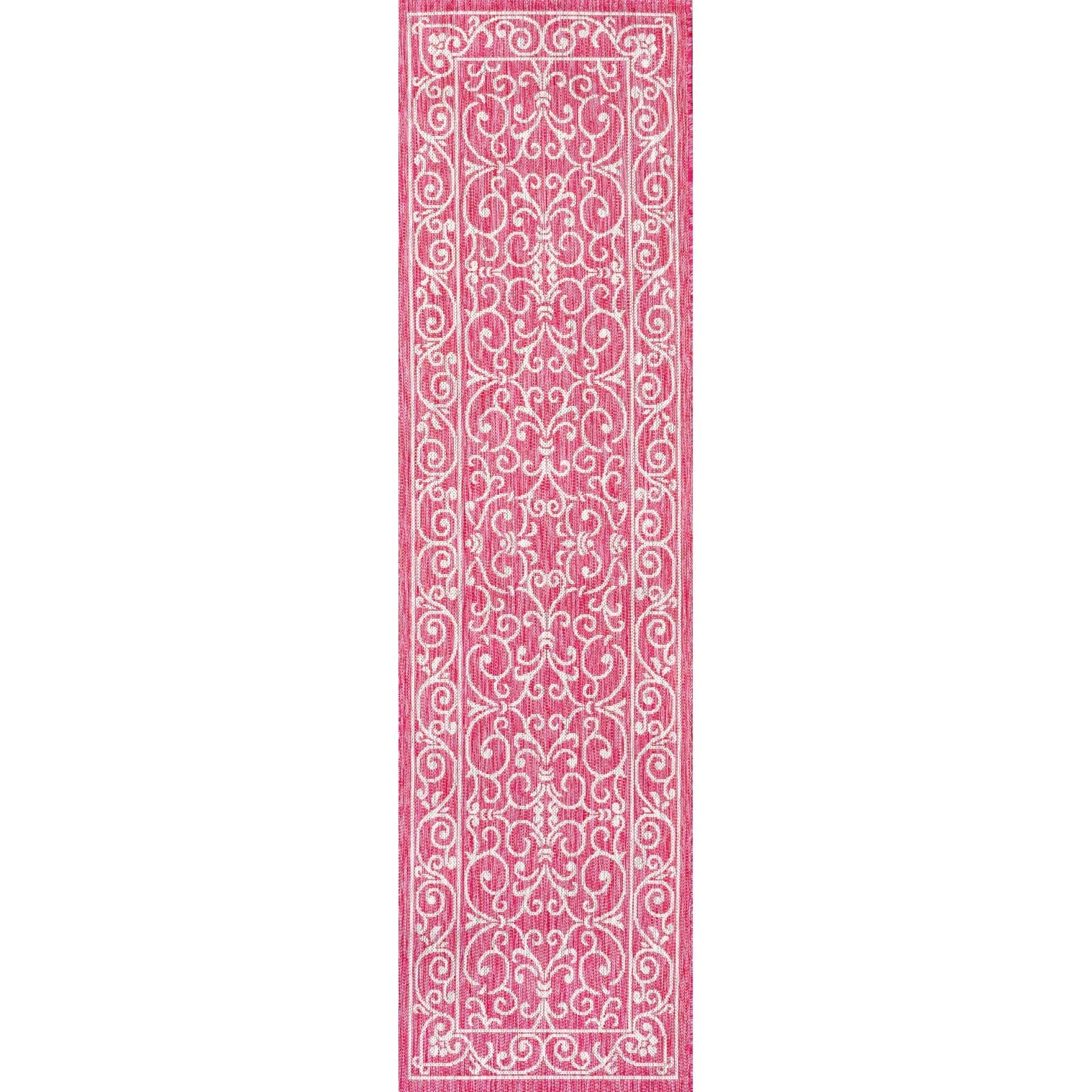 Tapis d'intérieur/extérieur à tissage texturé en filigrane JONATHAN Y