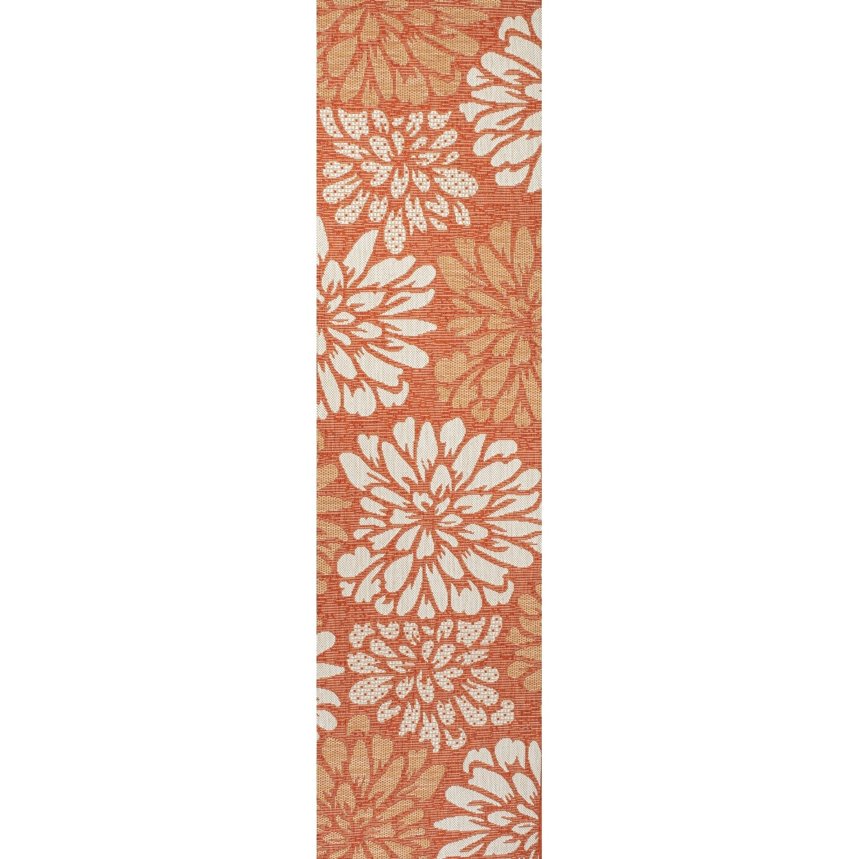 Tapis d'intérieur/extérieur à tissage texturé floral JONATHAN Y