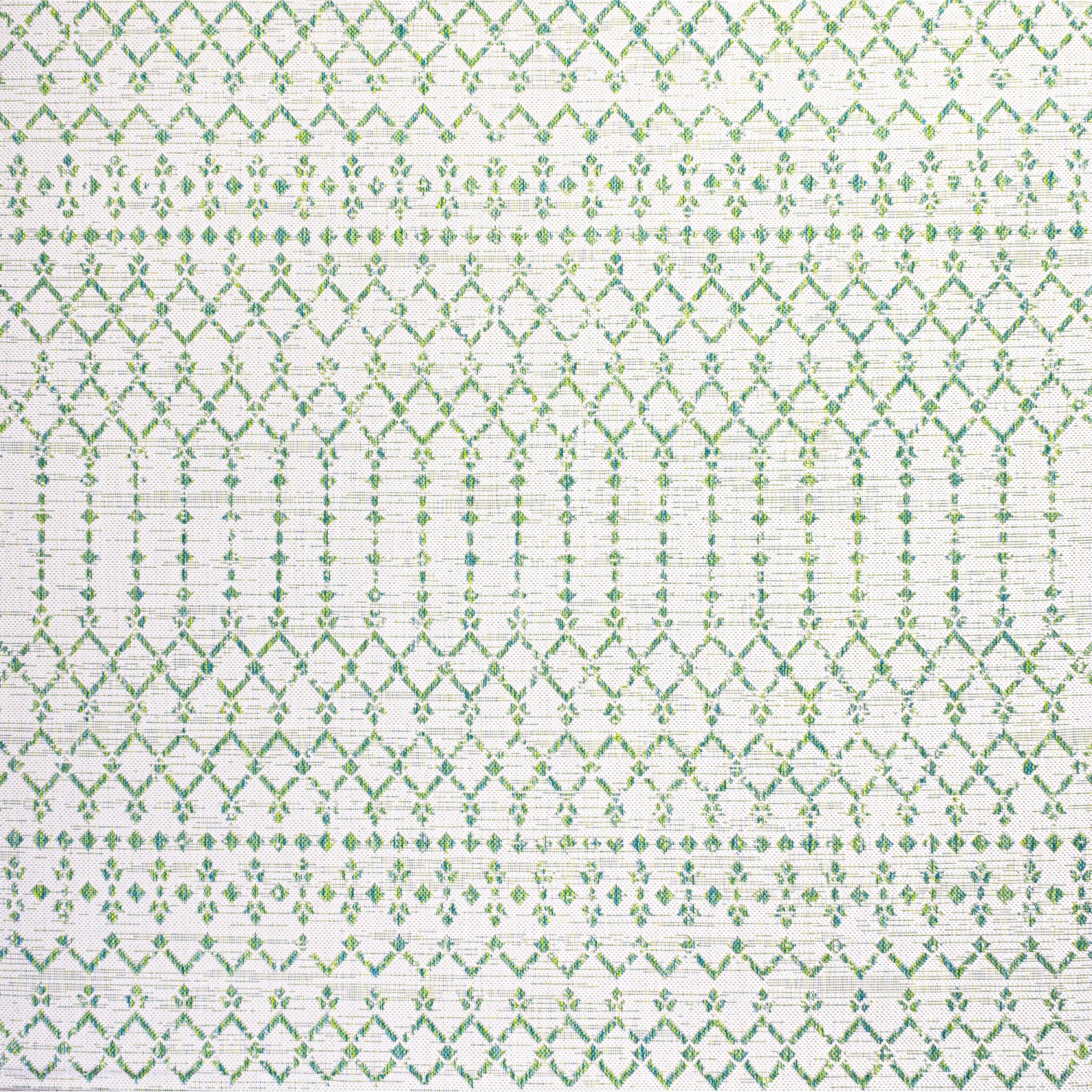 Tapis d'intérieur/extérieur à tissage géométrique marocain JONATHAN Y Trebol