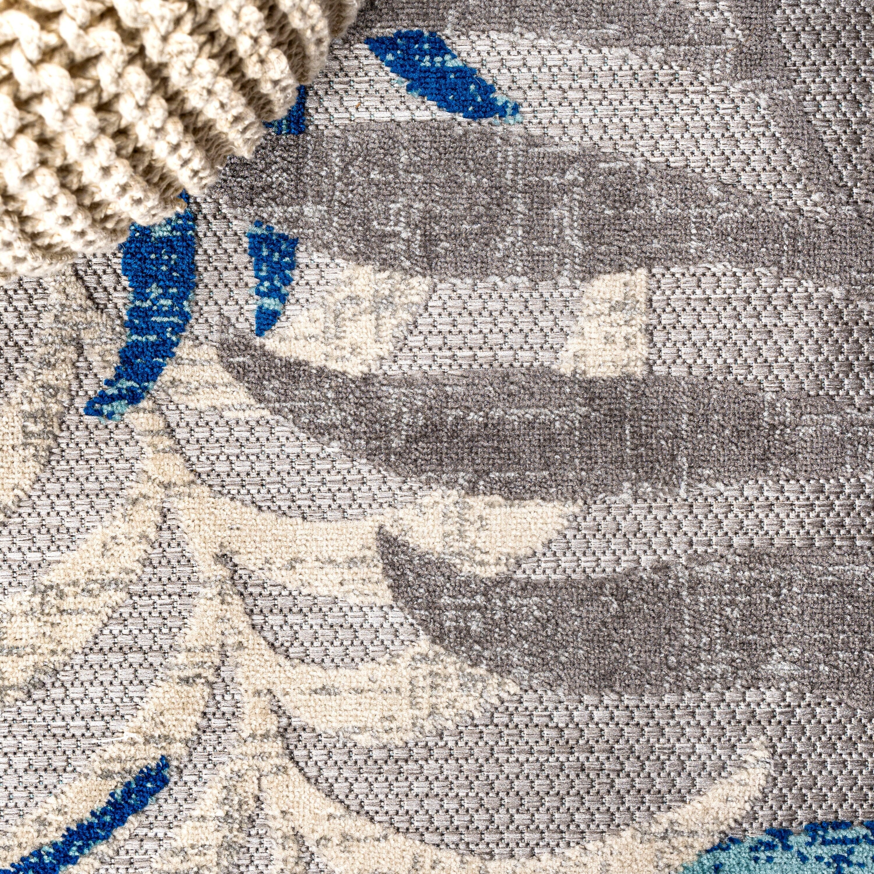 Tapis d'intérieur/extérieur à feuilles de palmier JONATHAN Y Aydin