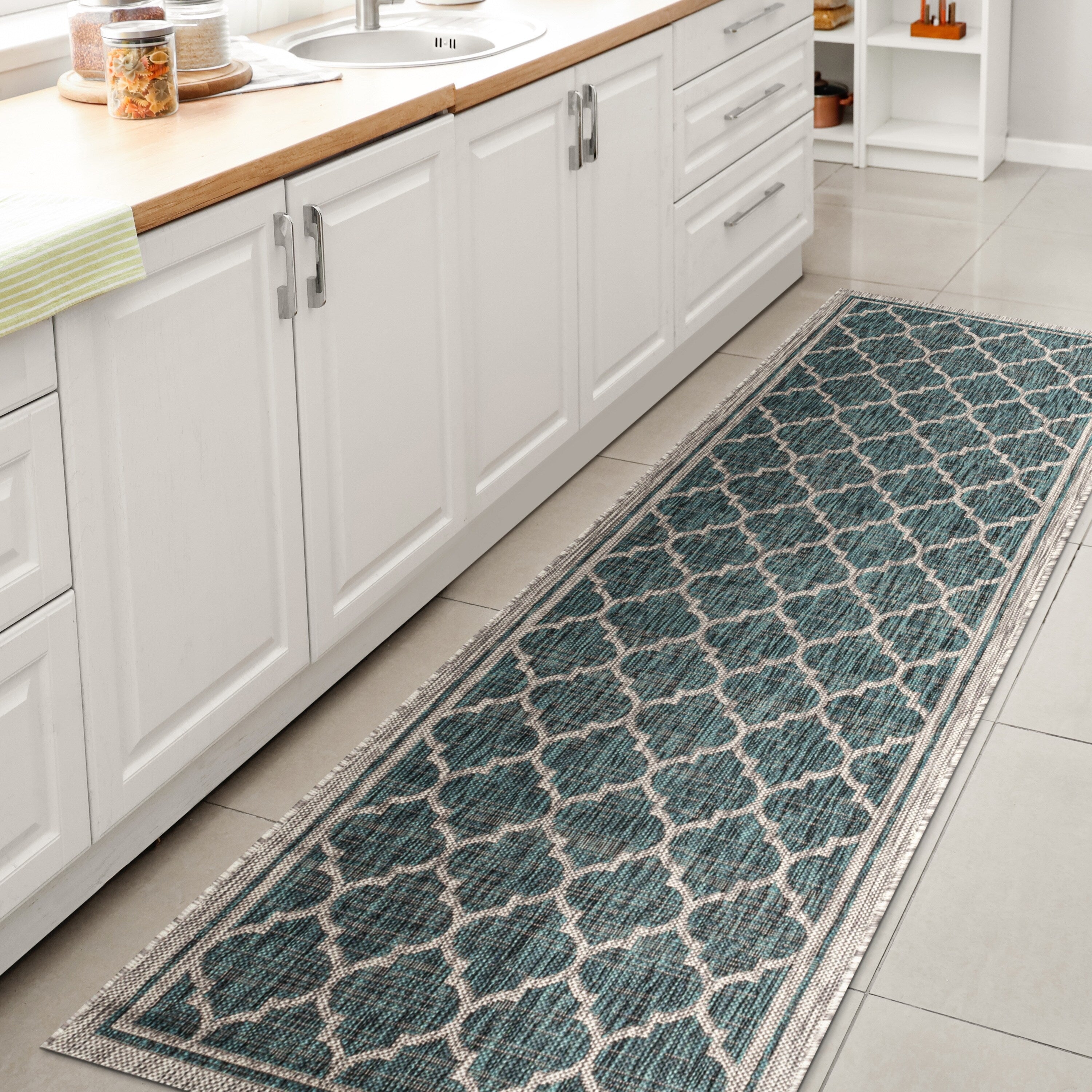 Tapis d'intérieur/extérieur texturé JONATHAN Y Zinnia