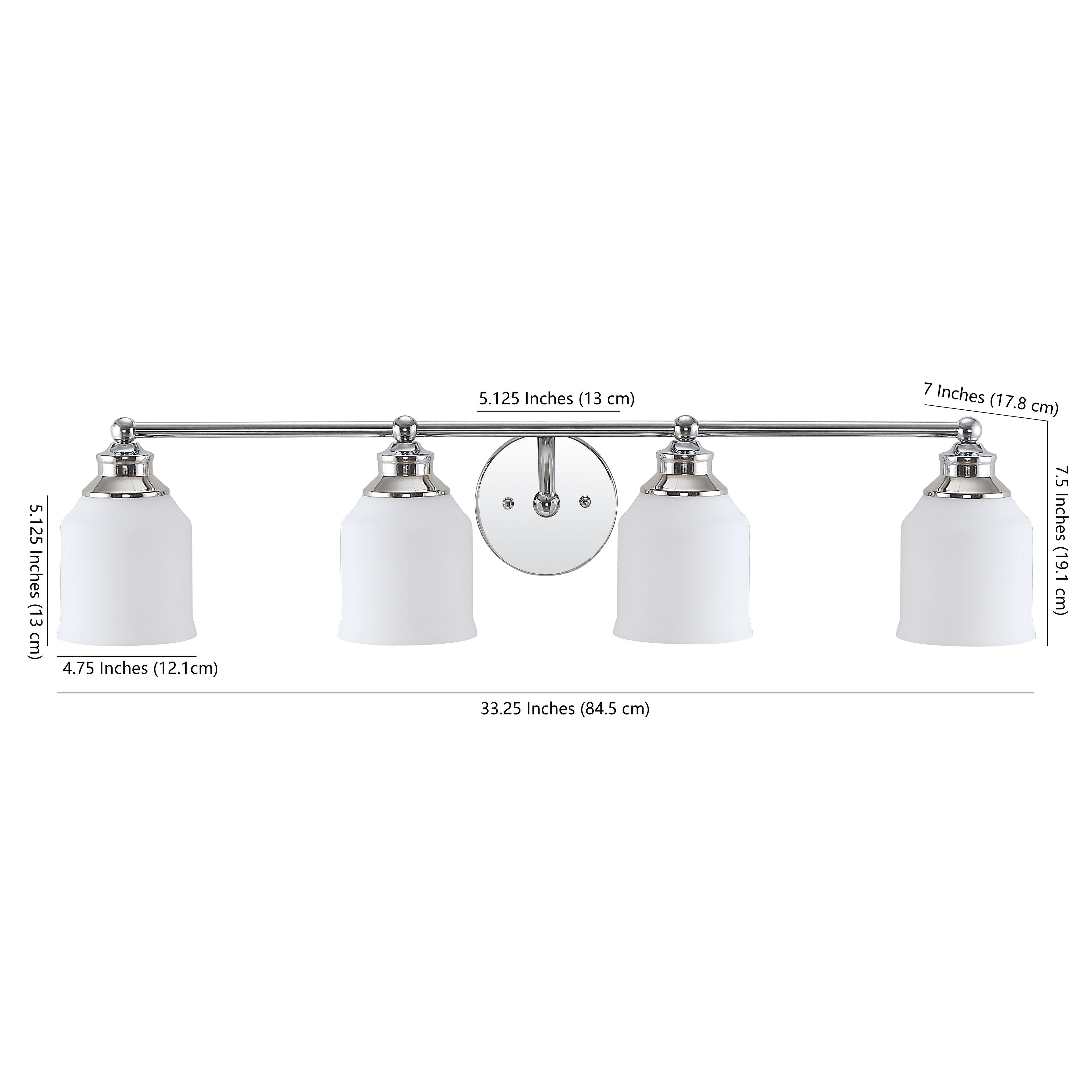 Applique murale à LED Jayne en fer et verre dépoli, style cottage de ferme, par JONATHAN Y