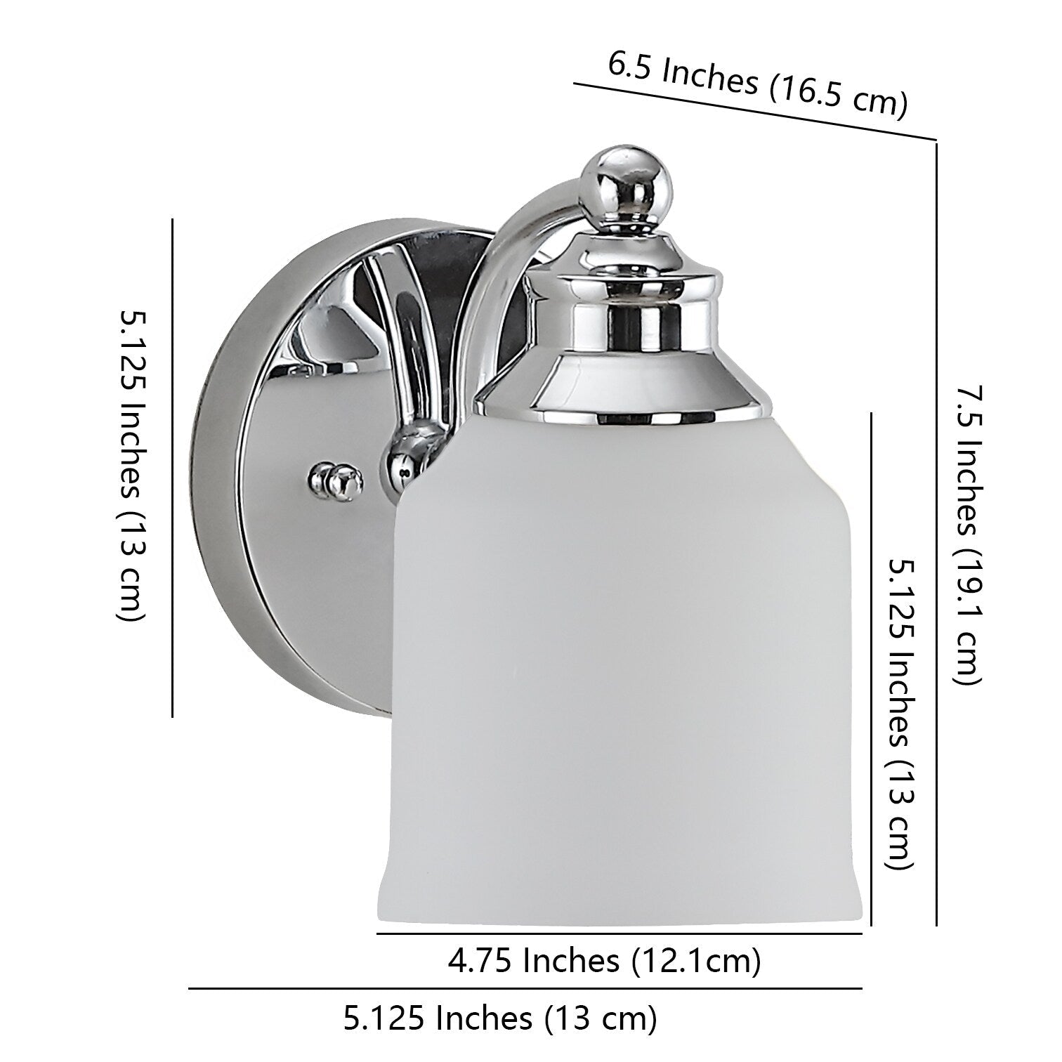 Applique murale à LED Jayne en fer et verre dépoli, style cottage de ferme, par JONATHAN Y