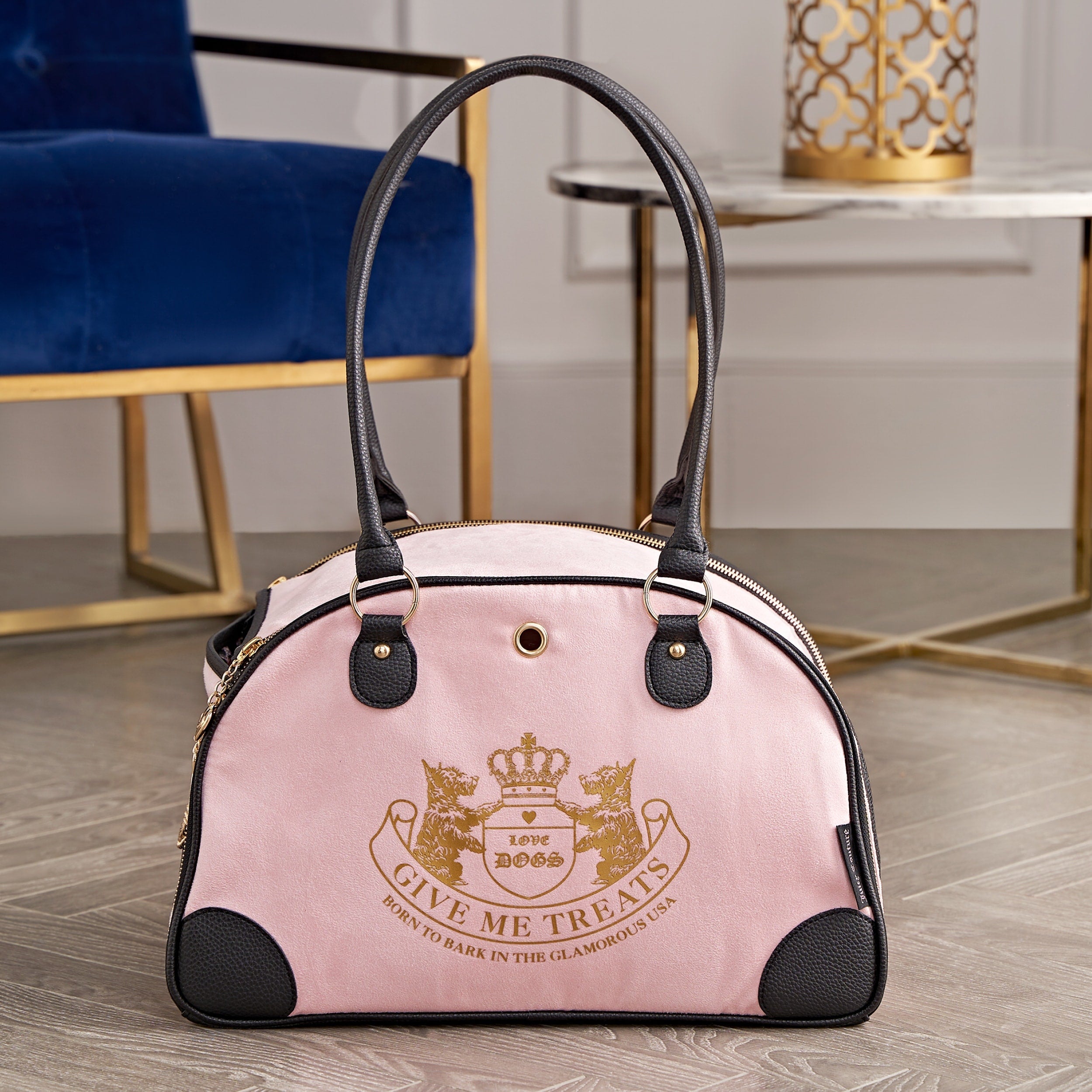 Sac de transport pour animaux de compagnie Juicy Couture Give Me Treats - Sac de voyage élégant