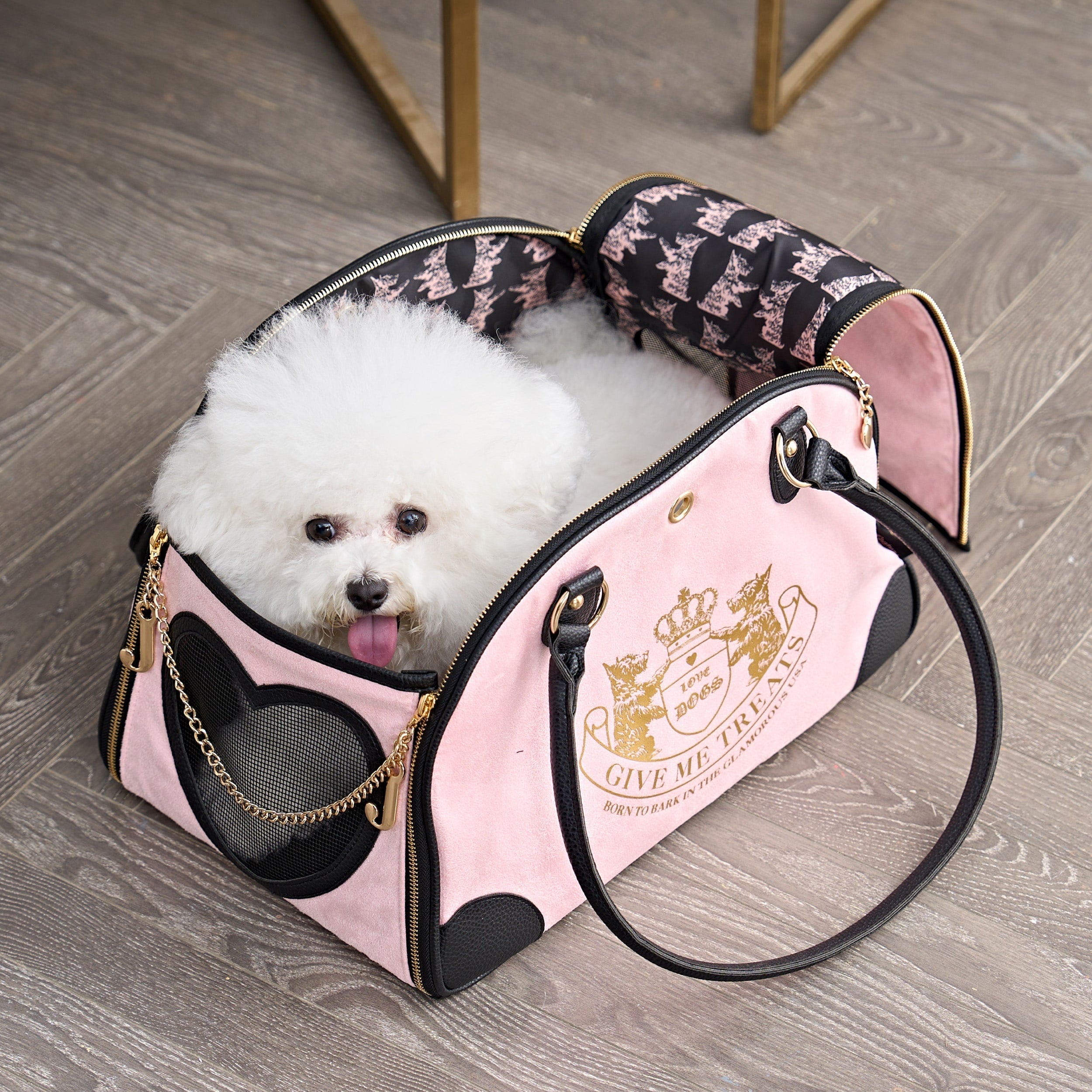 Sac de transport pour animaux de compagnie Juicy Couture Give Me Treats - Sac de voyage élégant