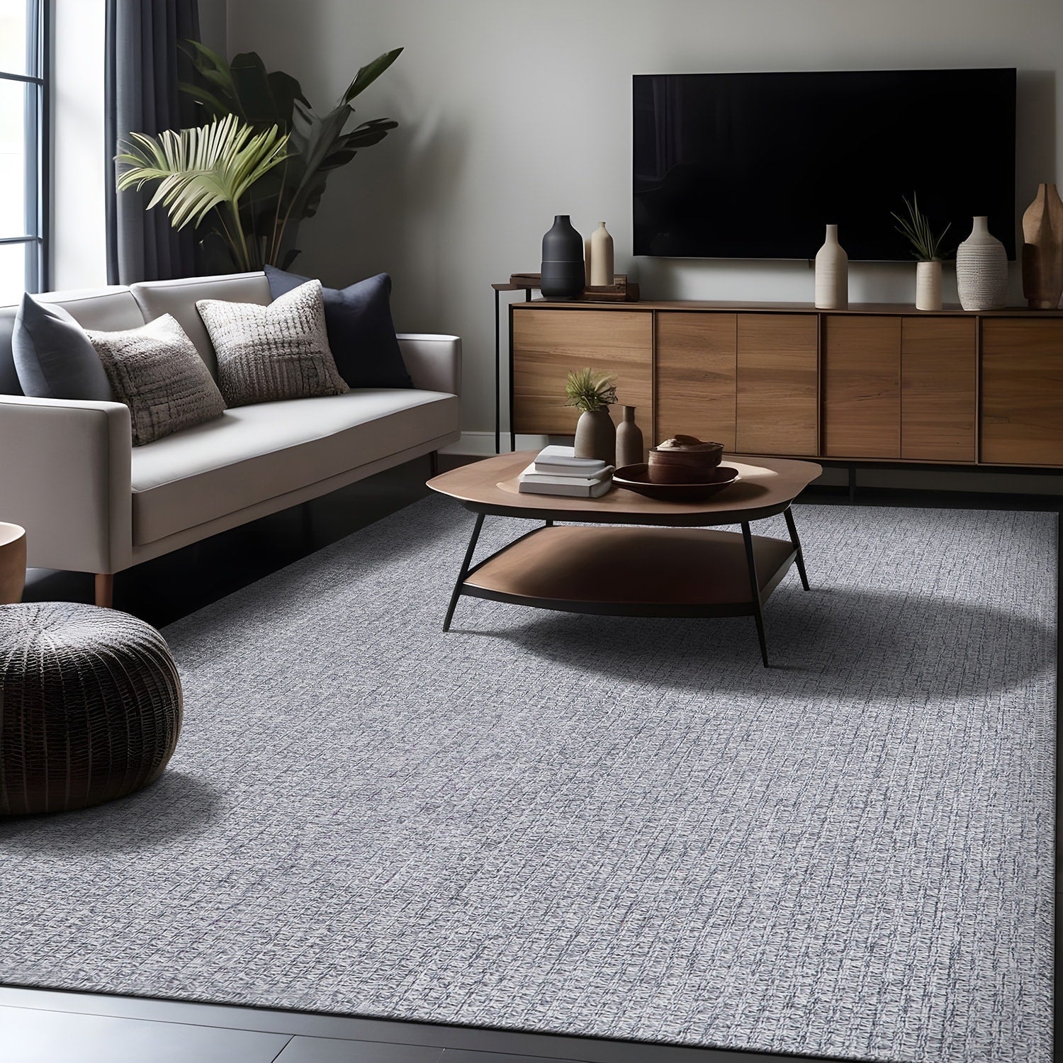 Tapis Beverly Rug en jute facile à nettoyer et ne perd pas ses poils