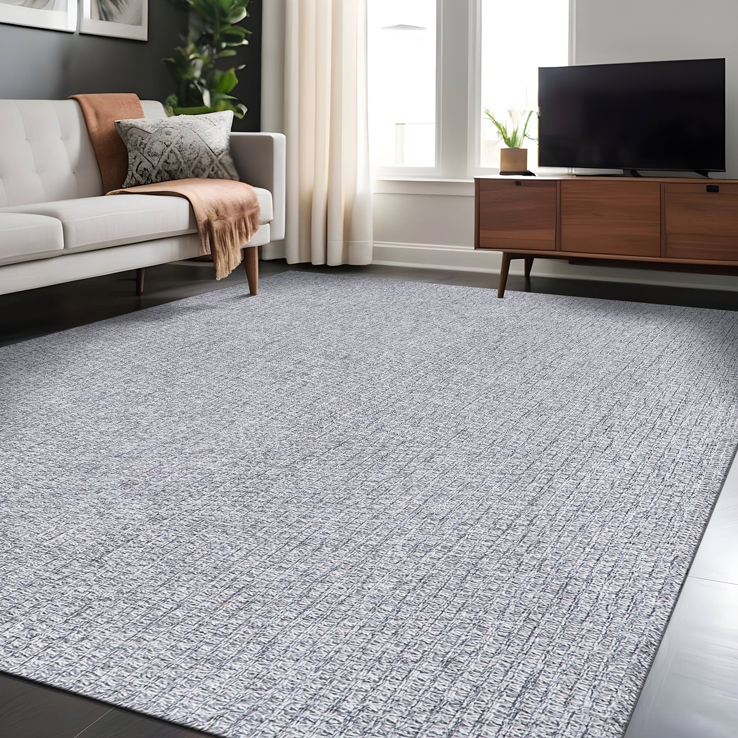 Tapis Beverly Rug en jute facile à nettoyer et ne perd pas ses poils