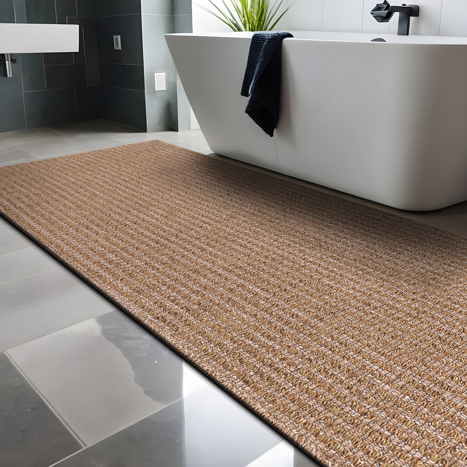 Tapis Beverly Rug en jute facile à nettoyer et ne perd pas ses poils