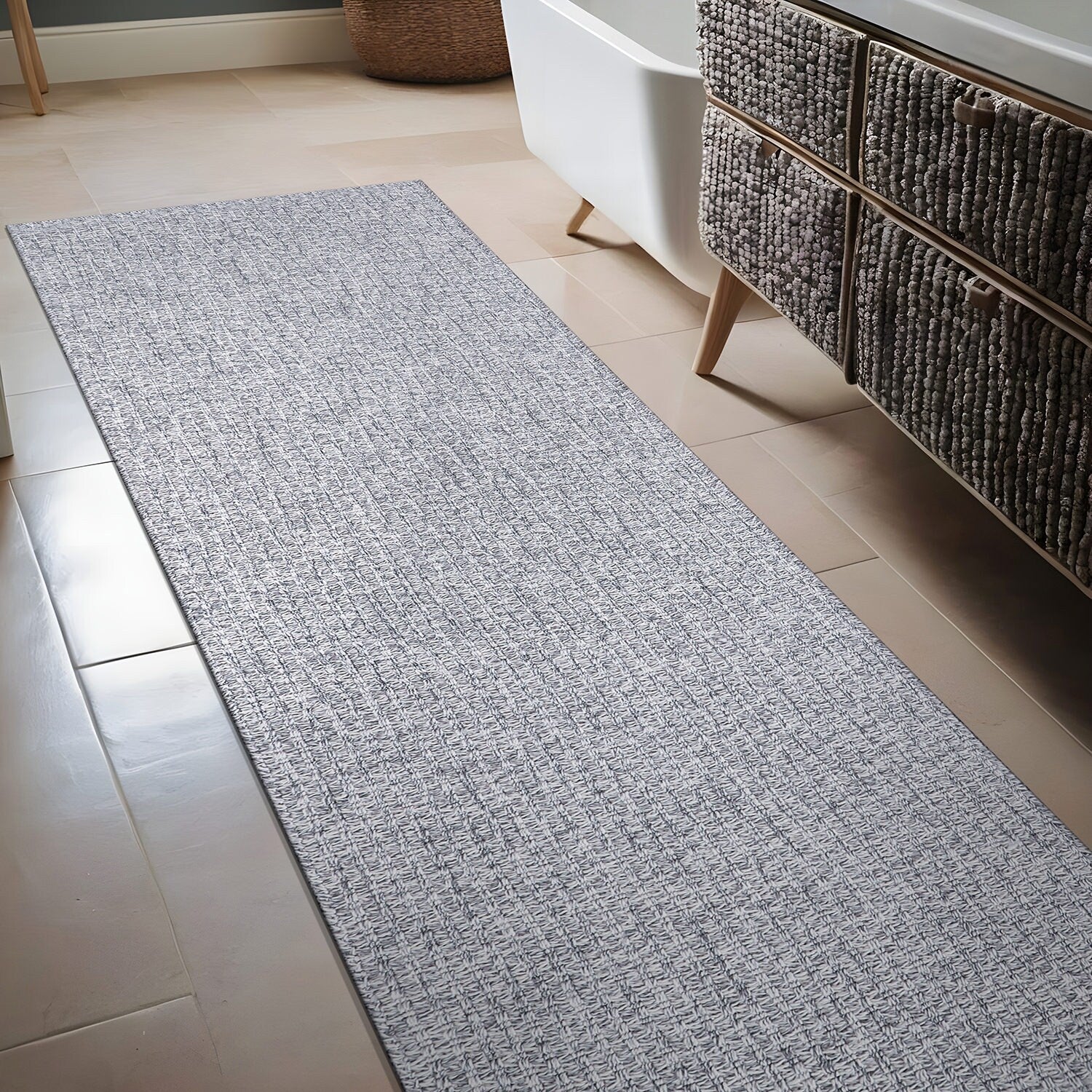 Tapis Beverly Rug en jute facile à nettoyer et ne perd pas ses poils