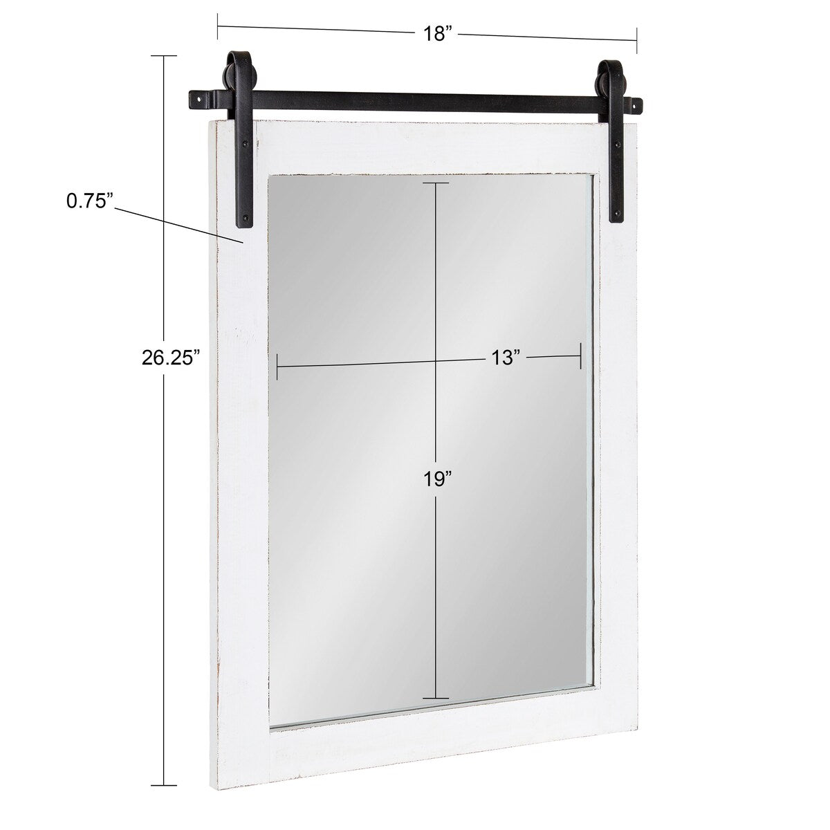 Miroir mural rectangulaire rustique Kate et Laurel Cates