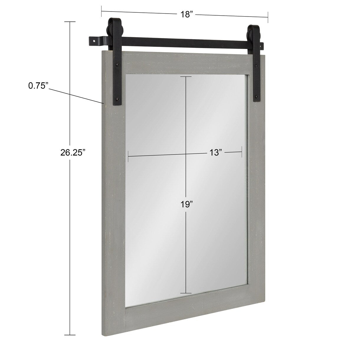 Miroir mural rectangulaire rustique Kate et Laurel Cates