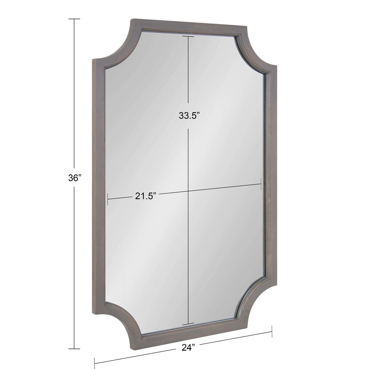 Miroir encadré en bois festonné Kate et Laurel Hogan