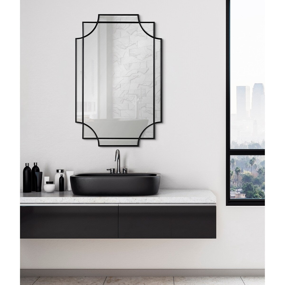 Miroir mural décoratif traditionnel encadré Kate et Laurel Minuette