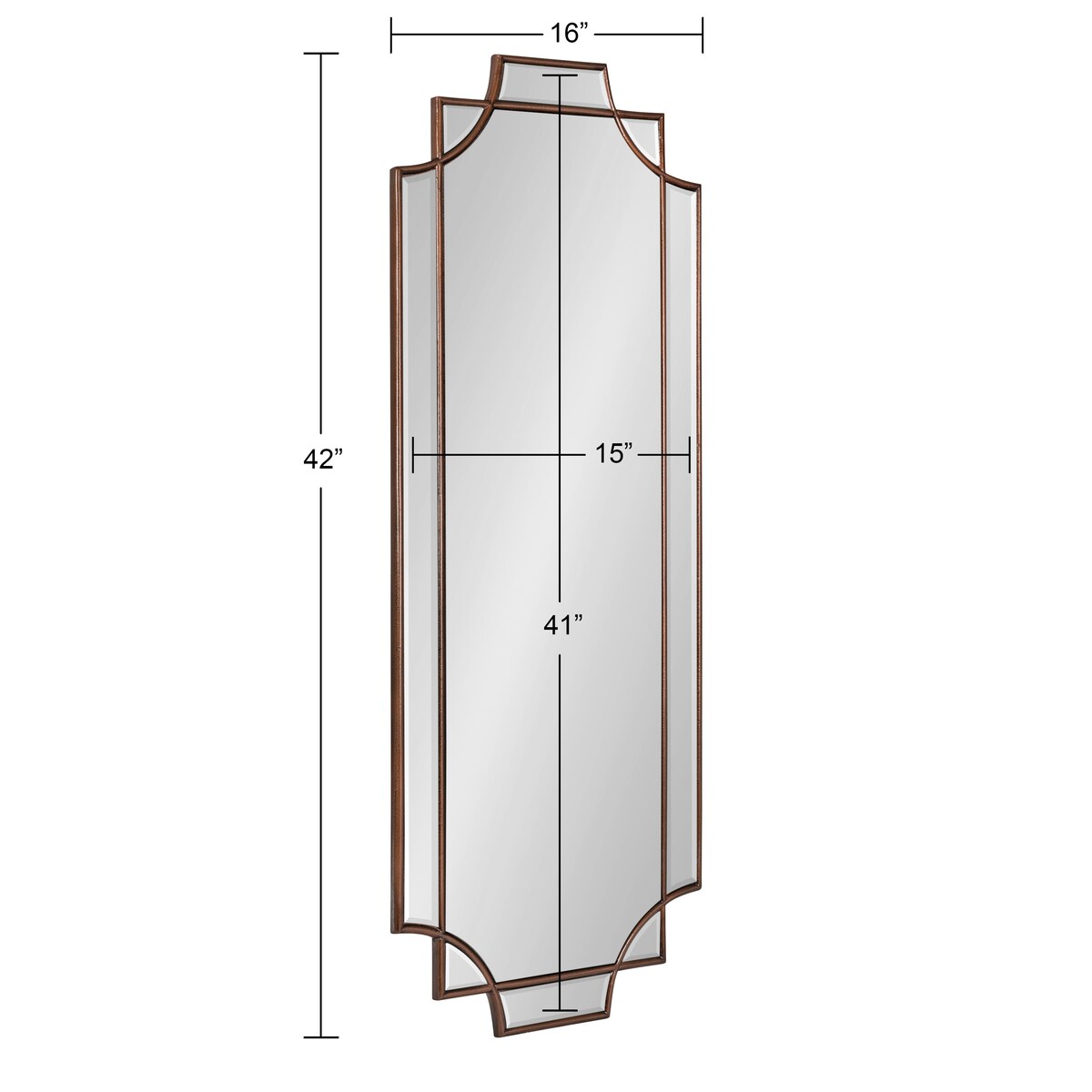 Miroir mural décoratif traditionnel encadré Kate et Laurel Minuette