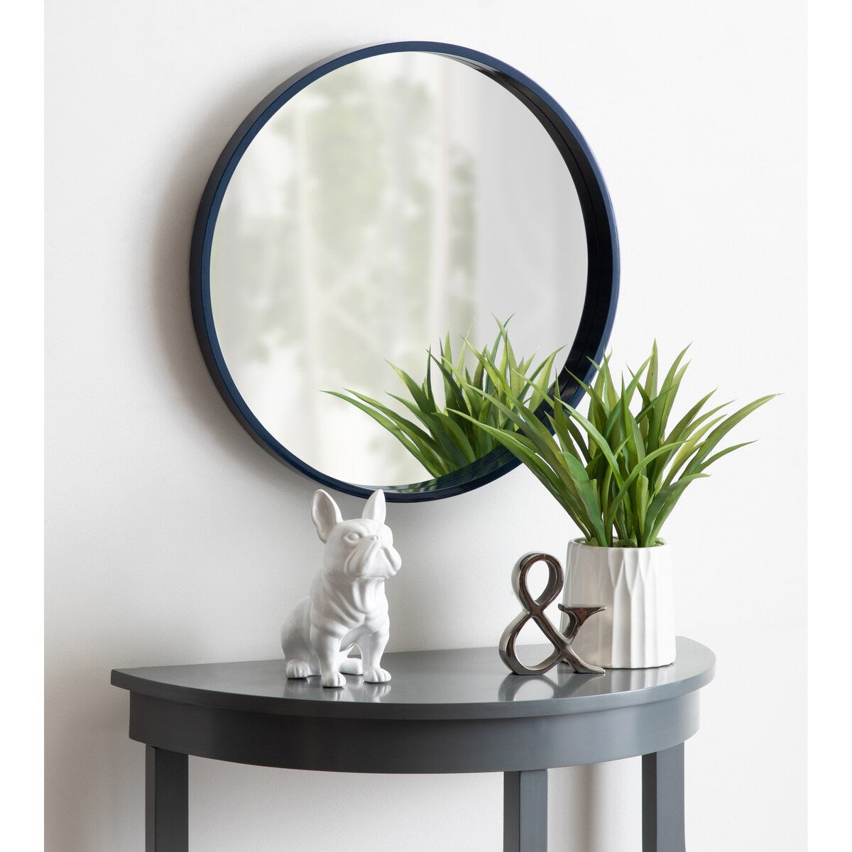 Miroir mural rond en bois Kate and Laurel Travis