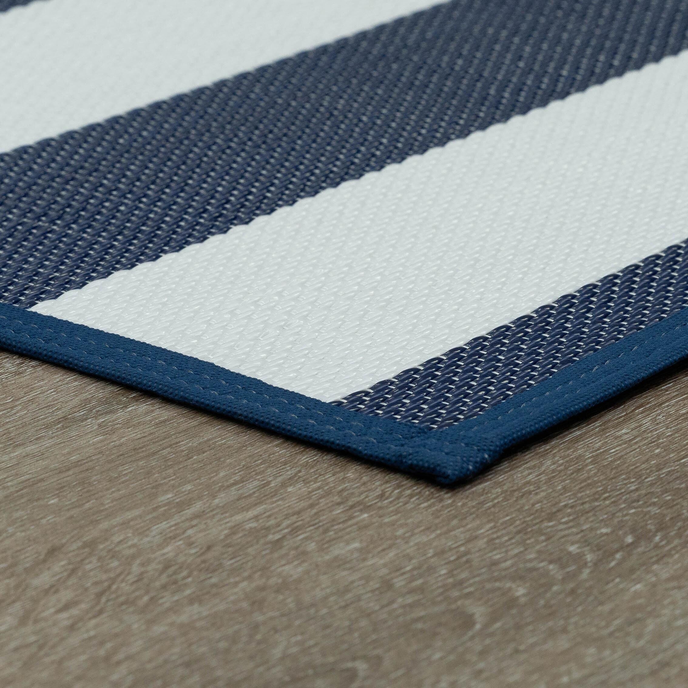 Tapis d'intérieur et d'extérieur à rayures de plage Lalune