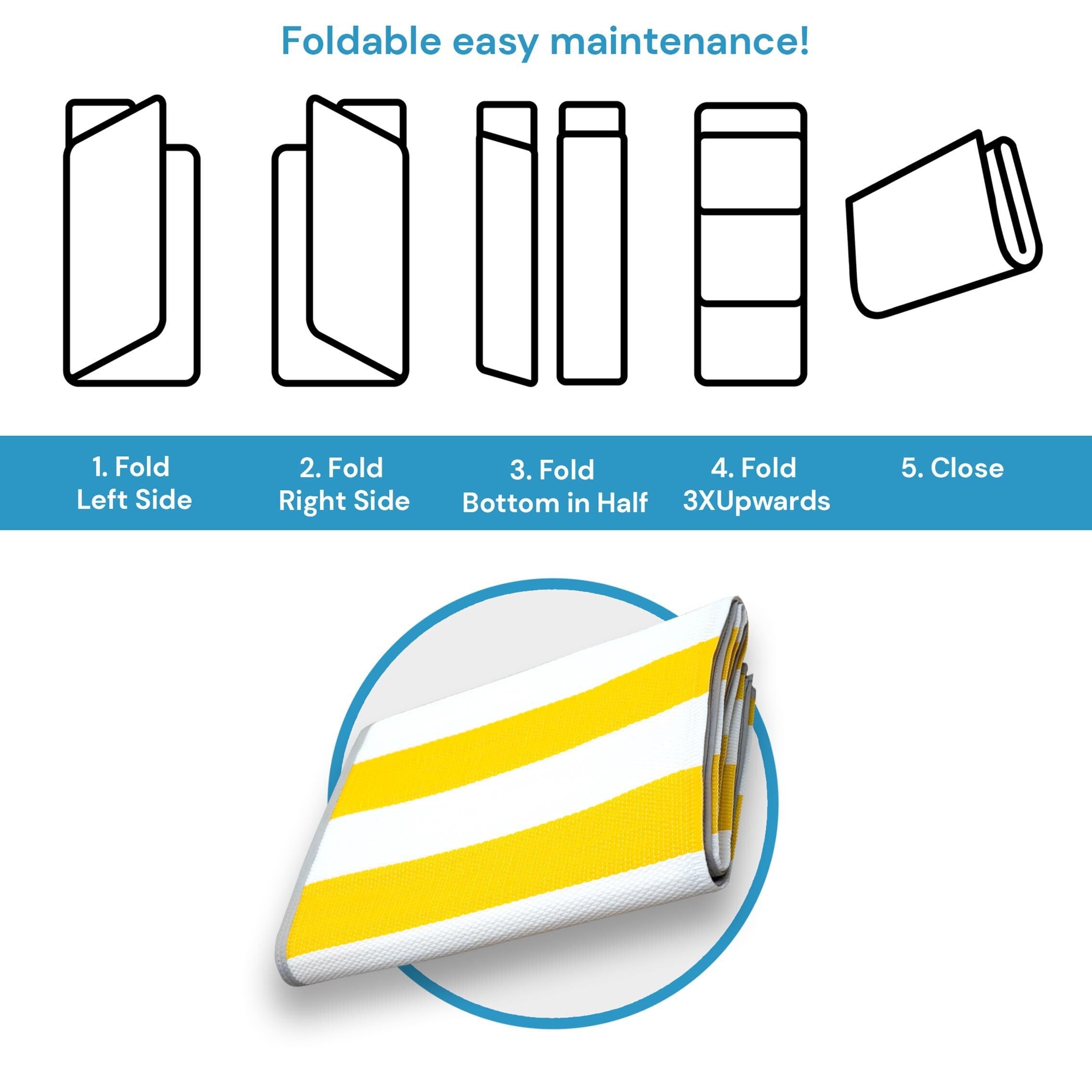 Tapis d'intérieur et d'extérieur à rayures de plage Lalune