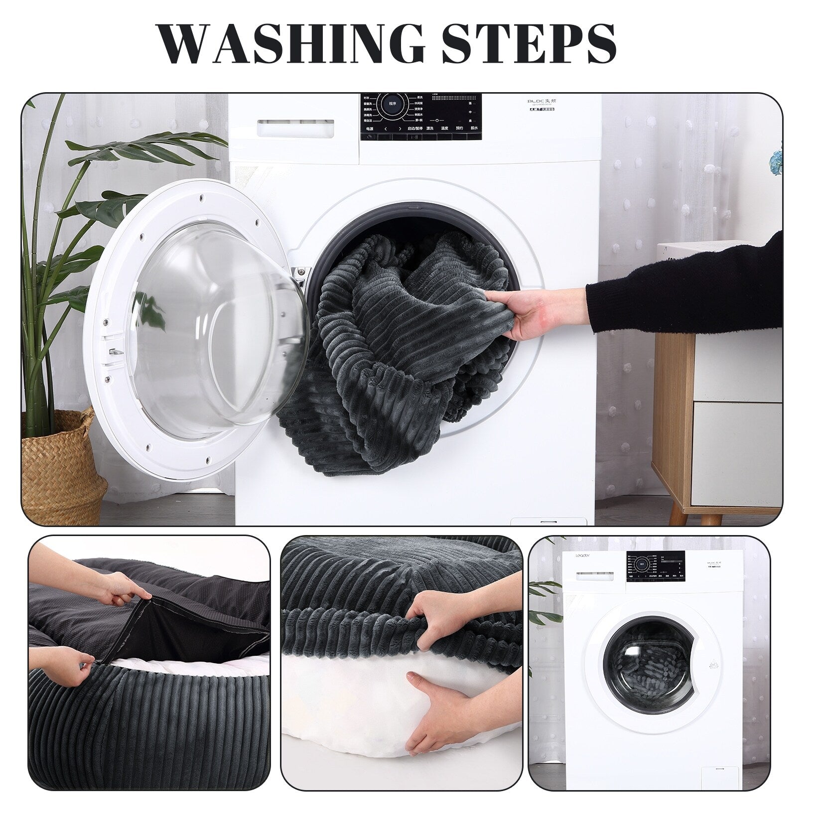 Lit géant pour chien (71 x 48 x 14 cm) - Grand lit pour chien (adultes) - Lavable