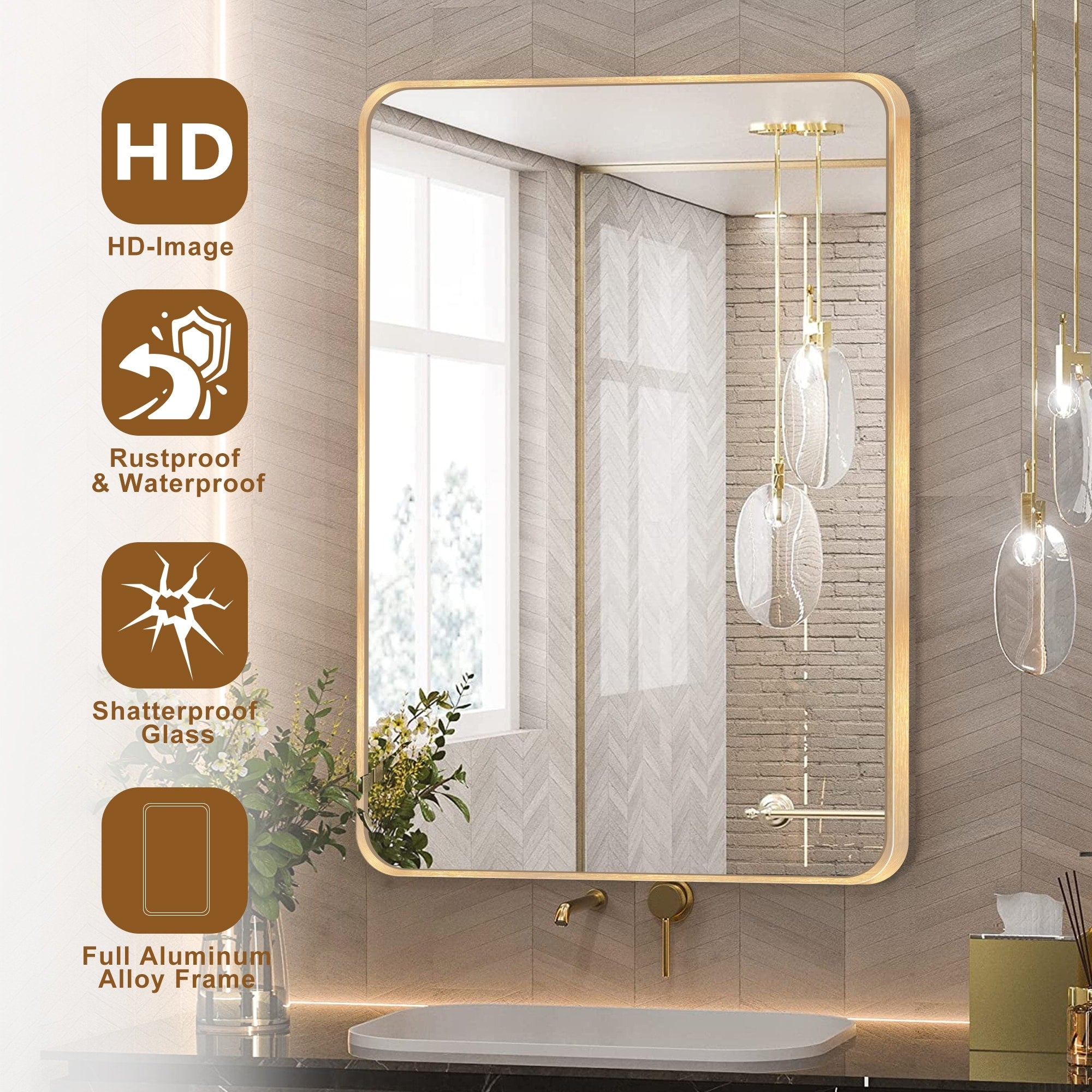 Miroir de sol moderne pleine longueur Miroir autoportant